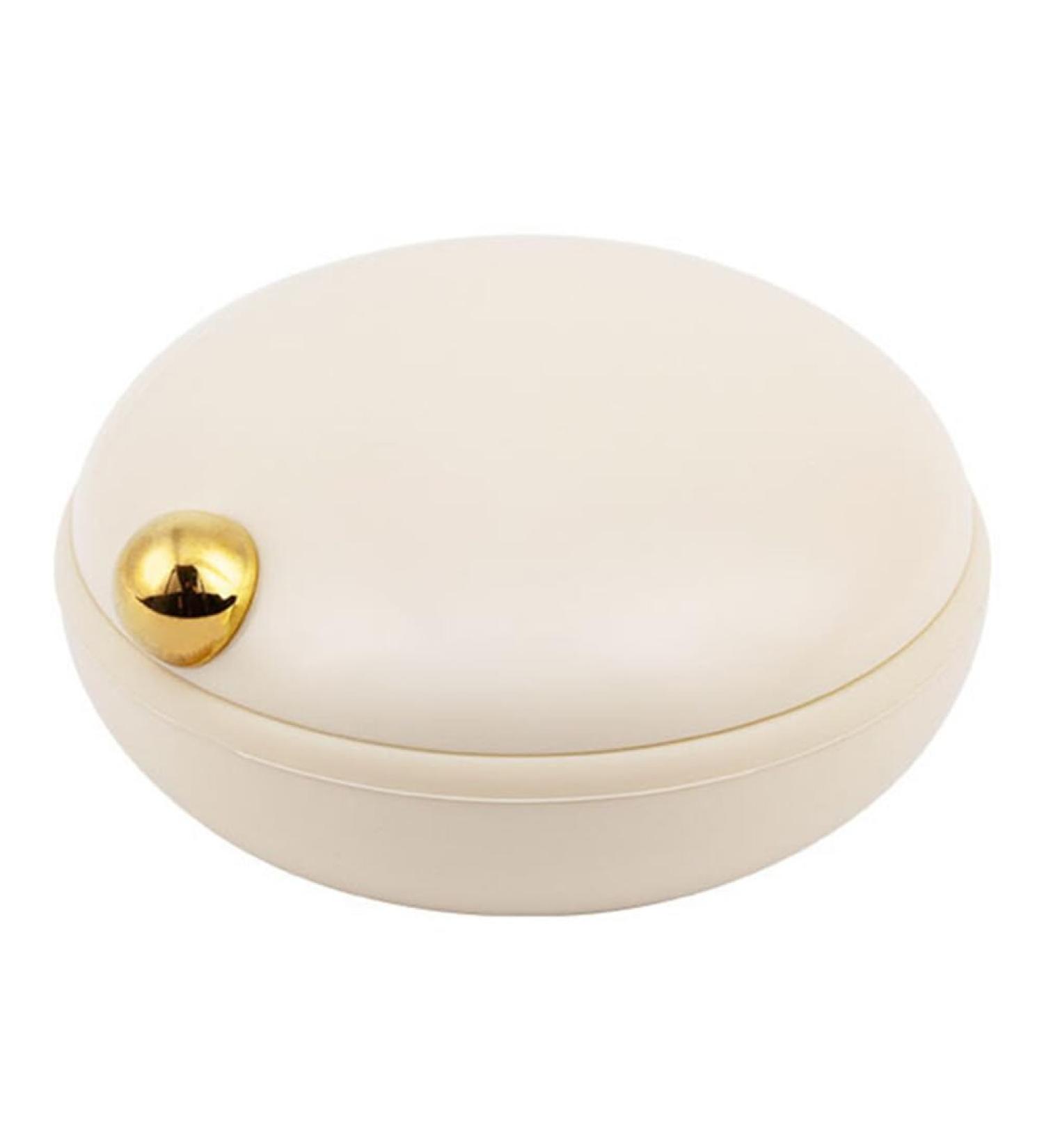 Garneck Travel Pill Organizer - Portable Daily Pill Case for Outdoor Travel - Warm Porcelain White - Buy Online on GoSupps.com