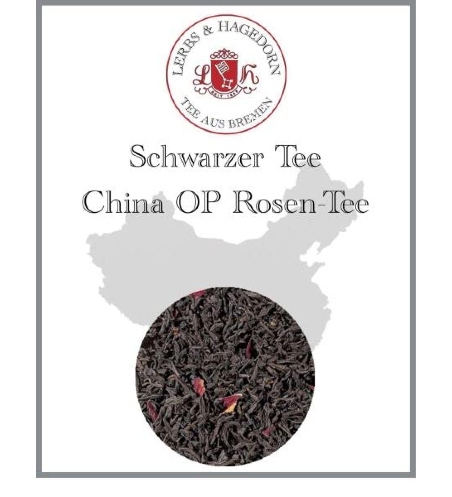  Lerbs & Hagedorn Lerbs & Hagedorn China OP Roses Black Tea | Sweet Floral Aroma 1kg (approx 81L) with Rose Petals - Buy Online on GoSupps.com