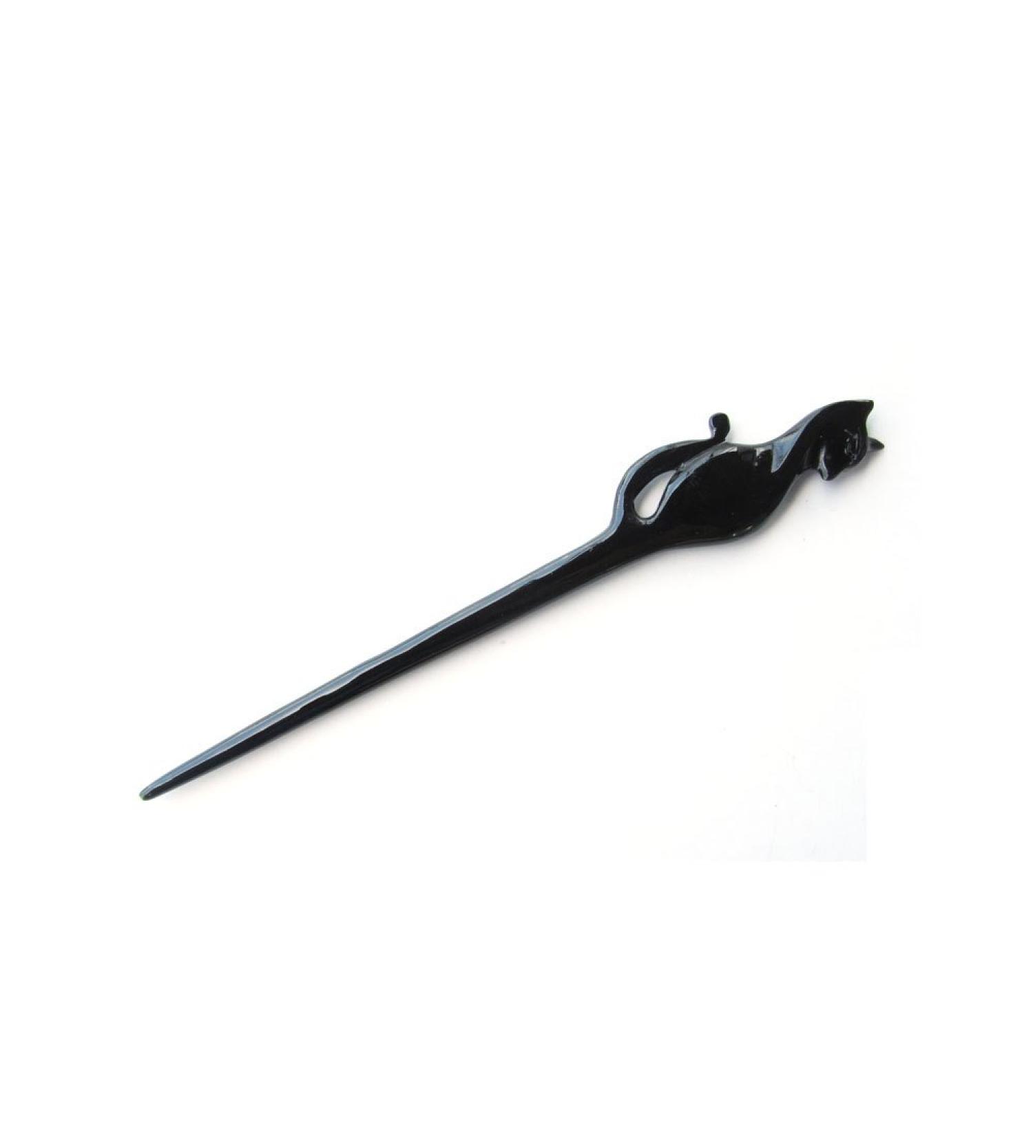 Marycrafts Black Buffalo Horn Hair Stick - Handmade Hair Accessory for Women - 7.2 Inches - Buy Online on GoSupps.com