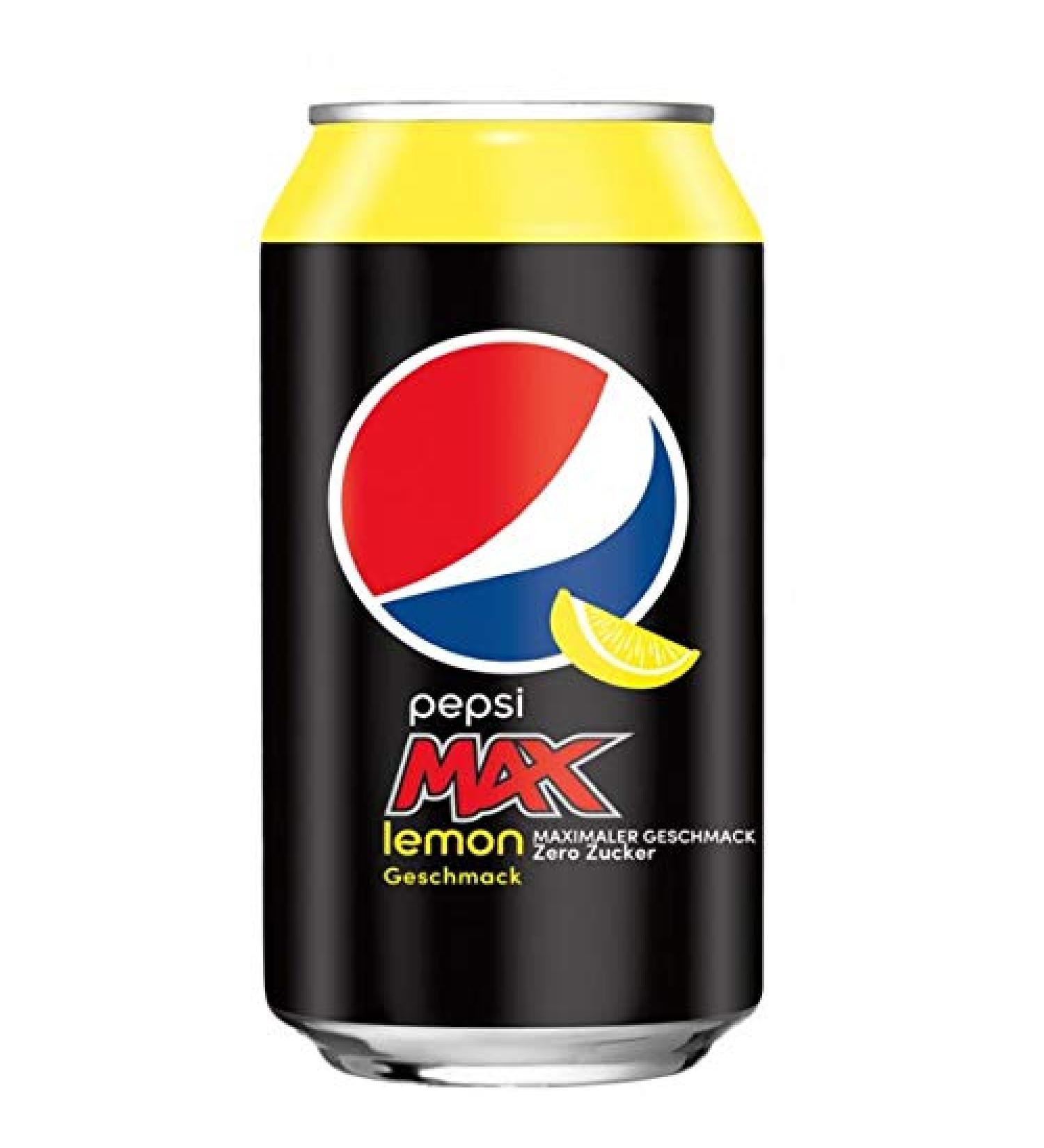 24 x Pepsi Max Lemon disposable can (24 x 0.33 L) Sugar free