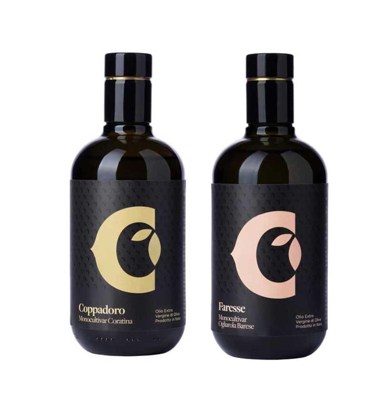 Ciccolella Coppadoro and Faresse Extra Virgin Olive Oil Tasting Set 500 ml x 2