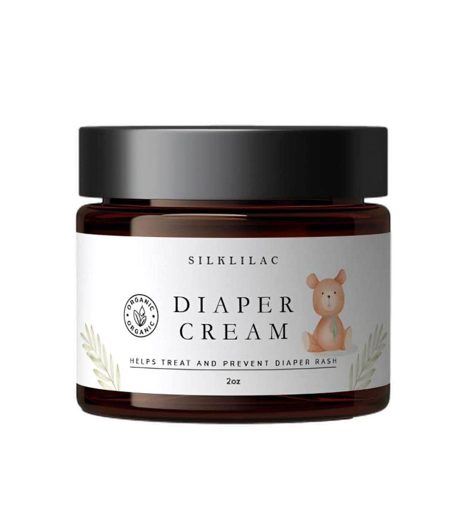 Silklilac Organic Diaper Rash Cream - USDA Organic Ingredients - Treats & Heals Diaper Rash - 2 oz Jar - Buy Online on GoSupps.com