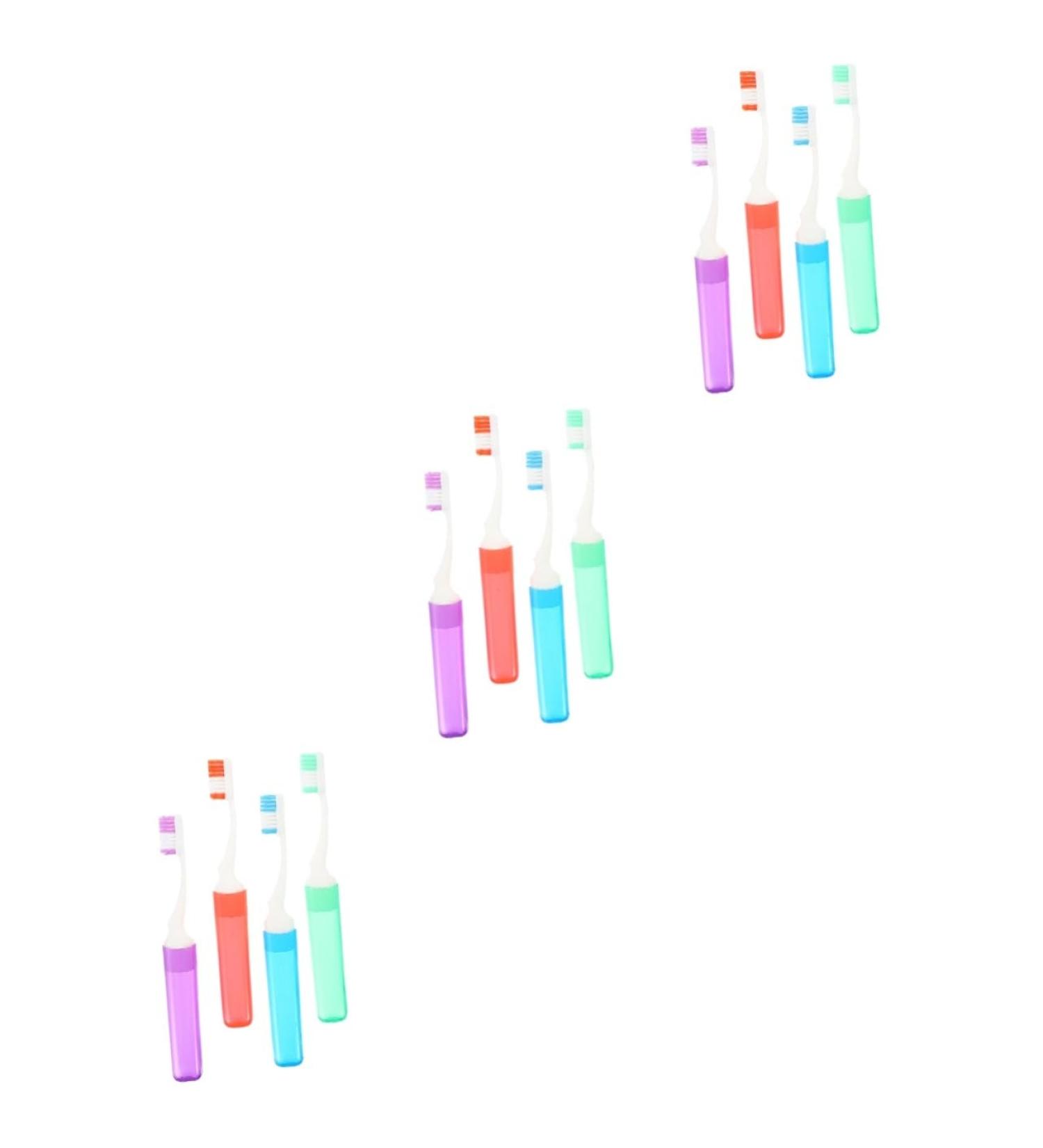 FRCOLOR 12-Pack Collapsible Travel Toothbrushes - Lightweight Compact & Perfect for Kids & Adults - Ideal for Outdoor Use - Buy Online on GoSupps.com