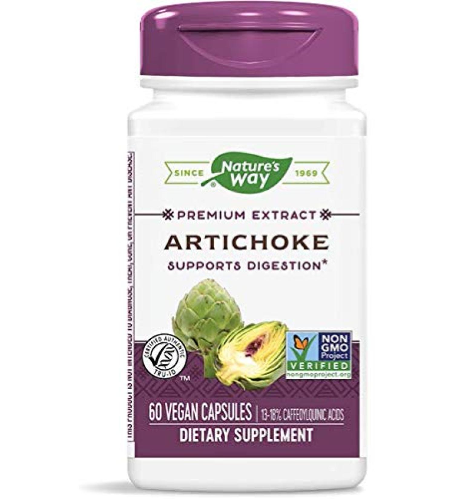 Nature's Way Artichoke Capsules - 120 Capsules (60 Capsules per Pack) - Buy Online on GoSupps.com