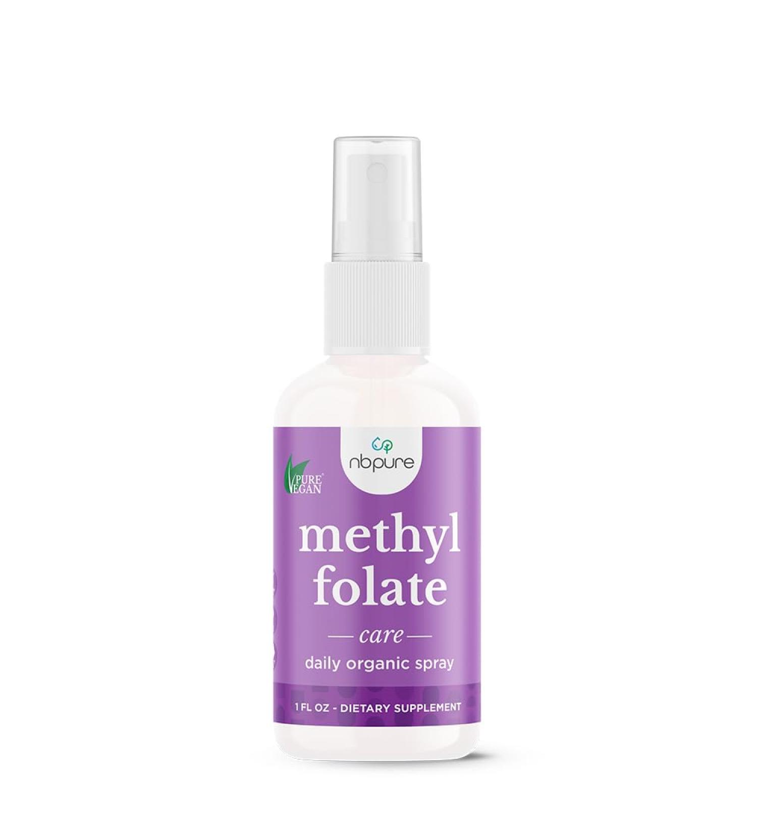nbpure Methylfolate Vitamin B9 Spray Supplement, Liquid Folic Acid Spray, 1 oz - Buy Online on GoSupps.com