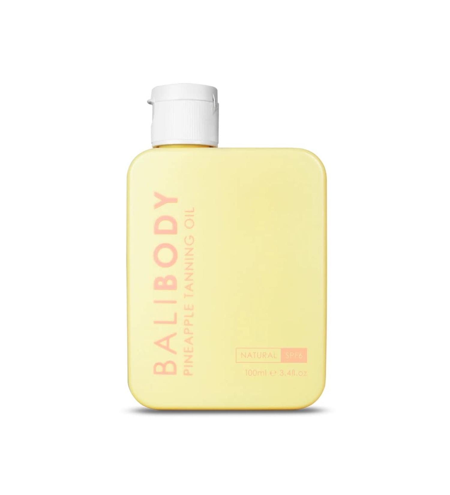 BALI BODY Pineapple Tanning Oil (SPF 6 & SPF 15) - Enriched with Pineapple Extract & Coconut Oil for a Deep Sun-Kissed Glow | 100ml/3.4fl oz - Buy Online on GoSupps.com