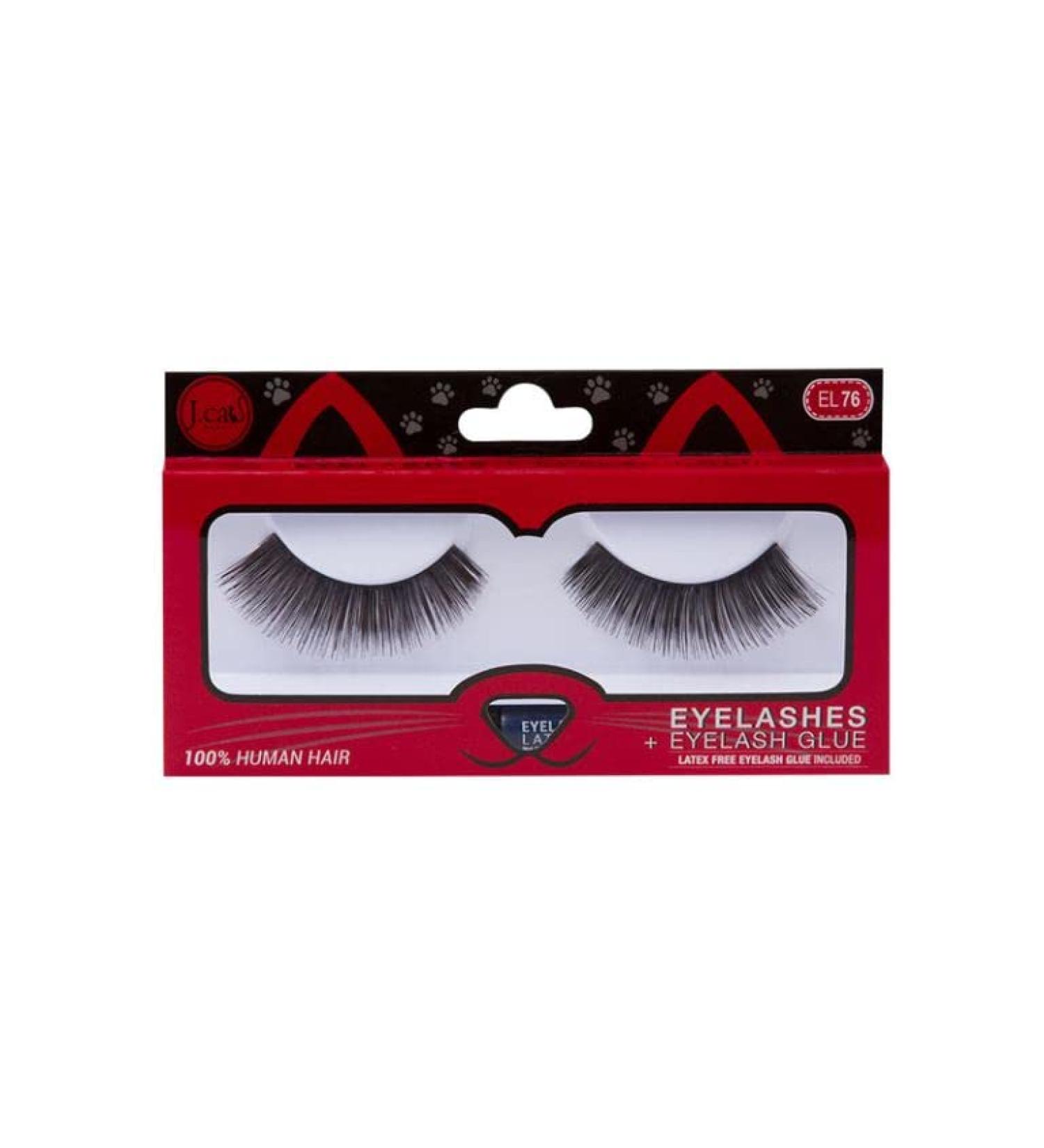 J Cat Beauty Eyelashes + Eyelash Glue - EL76
