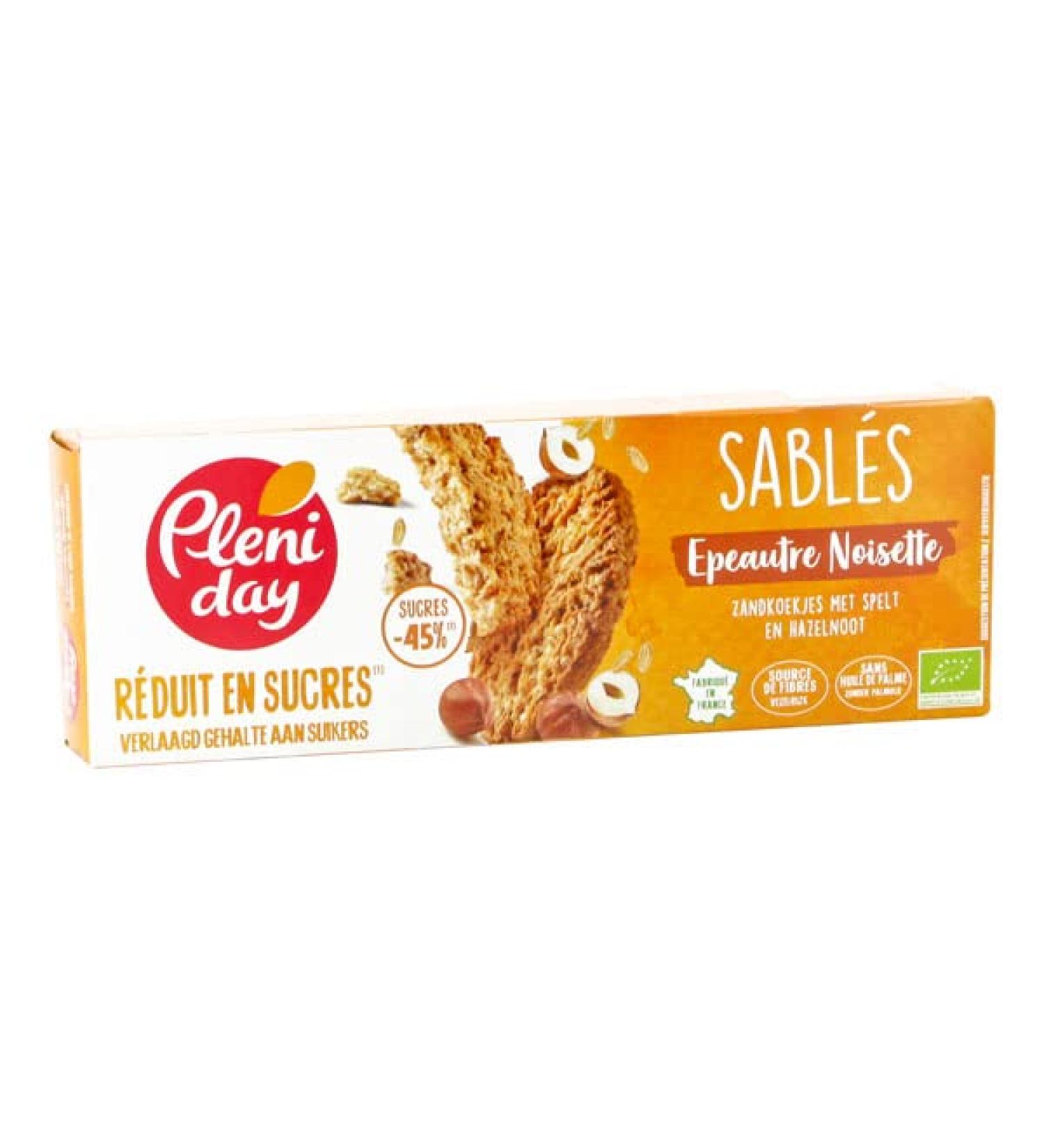 Pl niday - Spelt hazelnut shortbread biscuits reduced in sugar 150g - unit - Buy Online on GoSupps.com