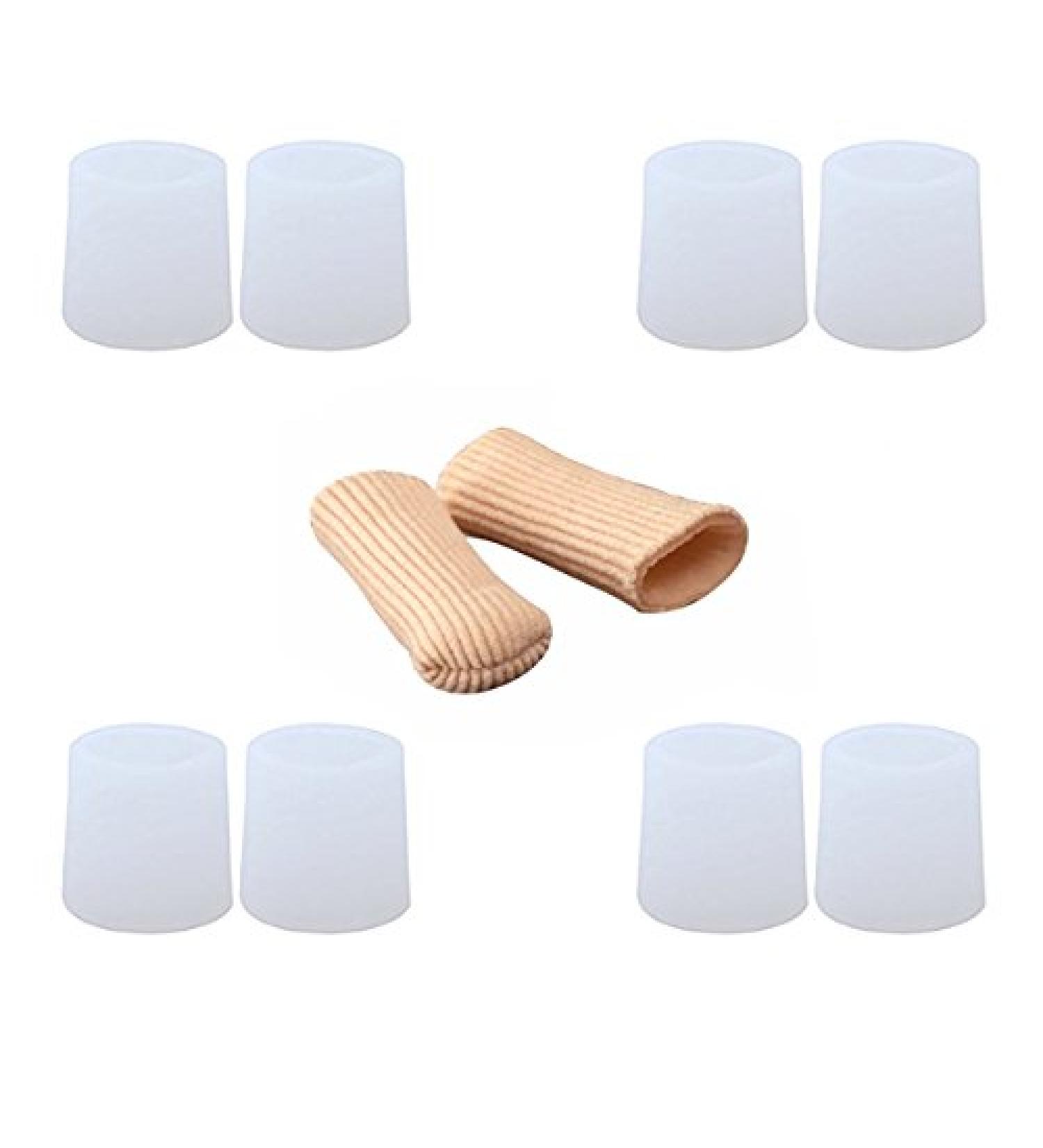 ULTNICE 8pcs Silicone Toe Sleeve + 2pcs Fiber Toe Protector for Corn - Toe Cap Cover Set - Buy Online on GoSupps.com