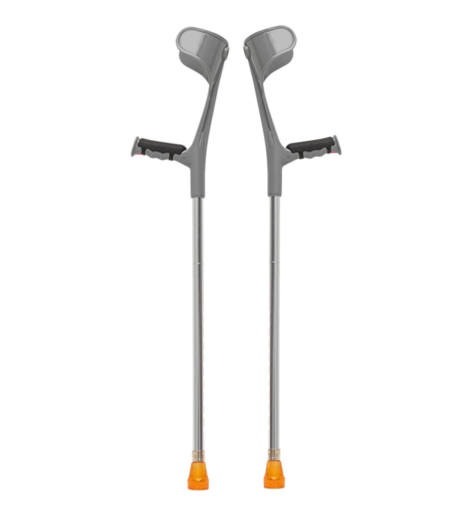 Forearm Crutches Telescopic Arm Crutch for Foot Injuries Comfortable Wrist Height Adjustable/Non-Slip Rubber Tips (Color : Black) Anniversary Lucky Star Grey - Buy Online on GoSupps.com