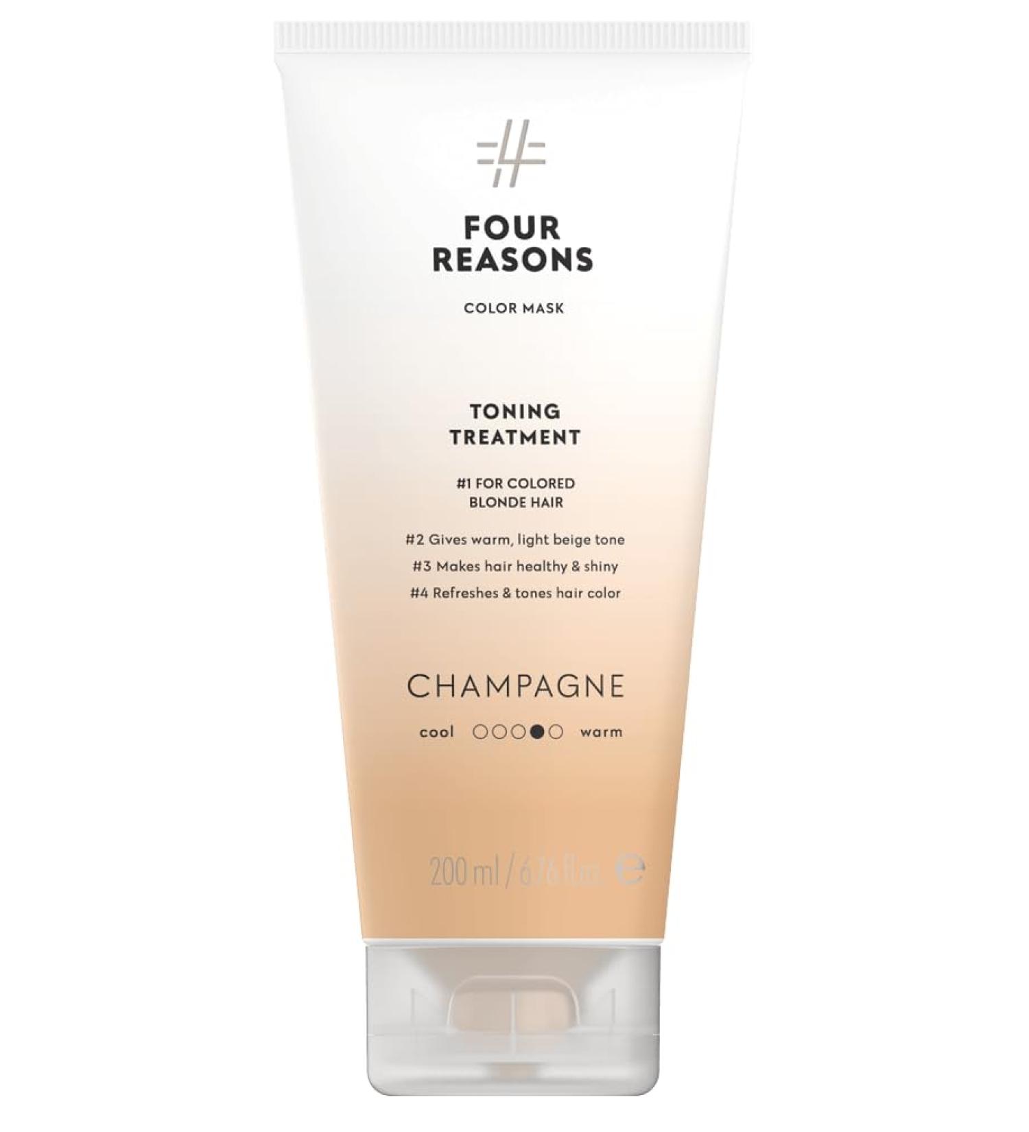Four Reasons Color Mask - Champagne Blond - Semi-Permanent Tinting Treatment for Color-Treated Hair - 19 Colors Available - 6.76 Fl oz - Buy Online on GoSupps.com
