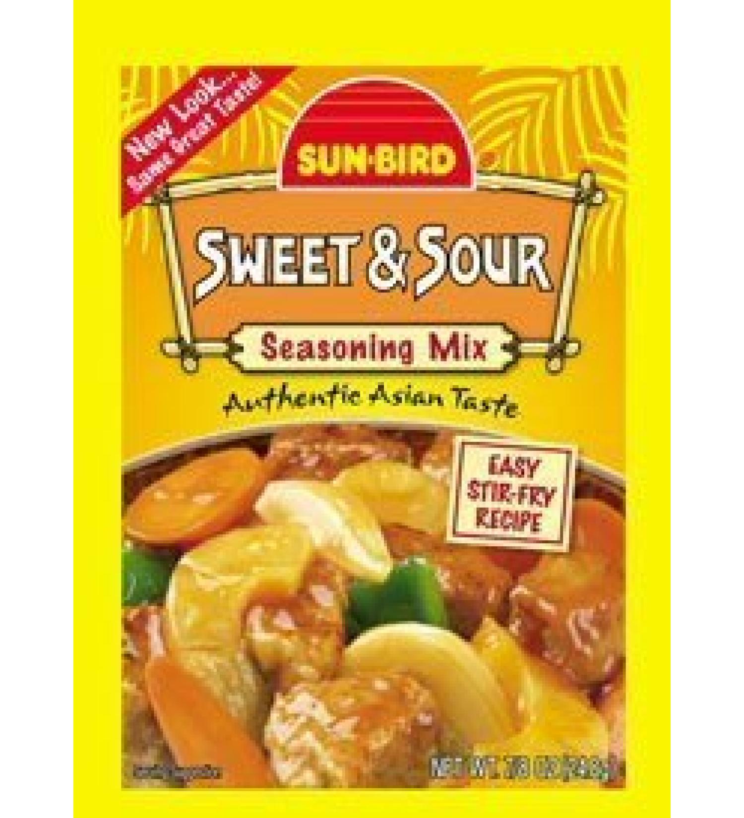 Sunbird Sweet and Sour Seasoning Mix .87 Ounce (4 Pack)