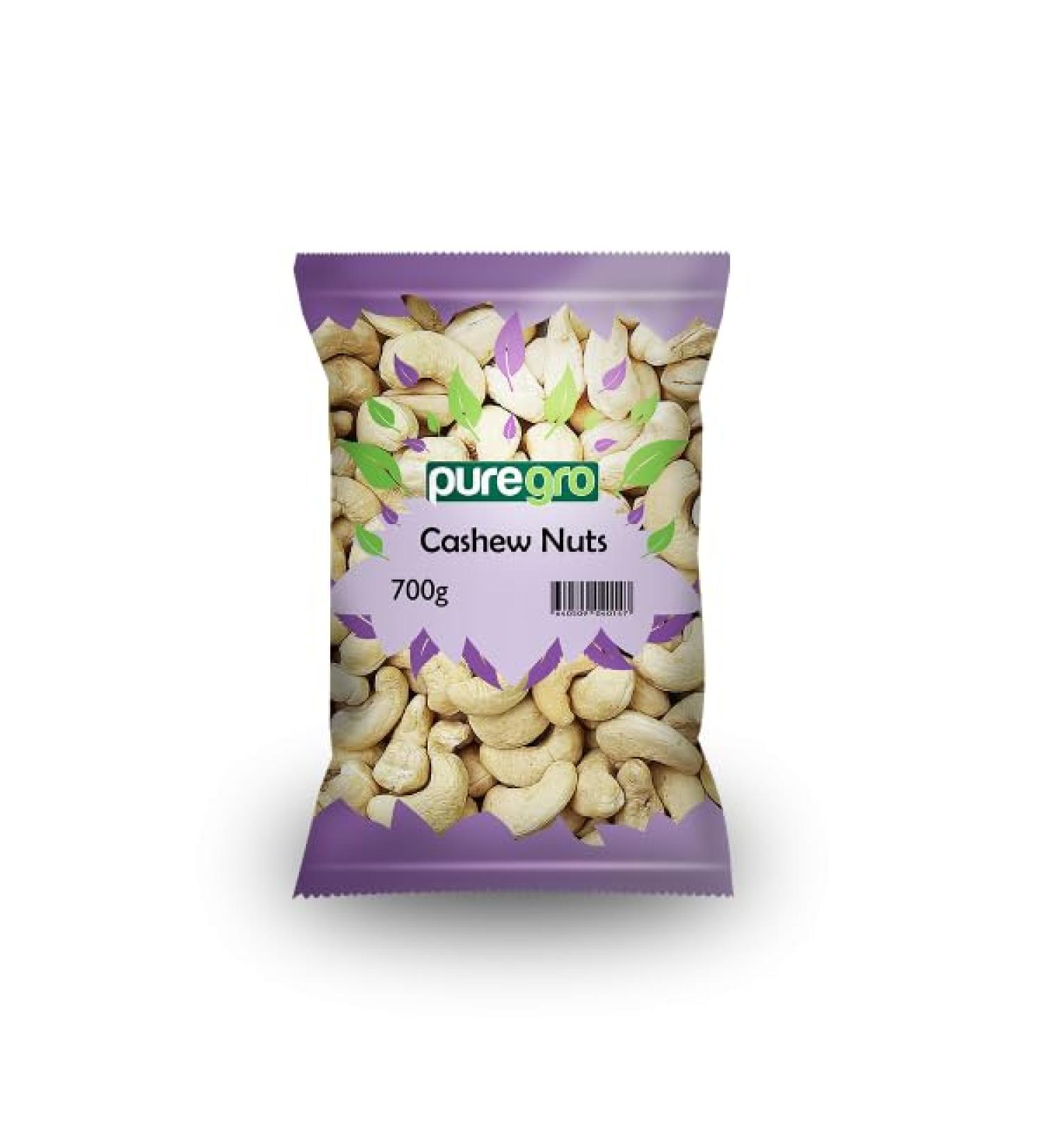 PureGro Cashew Nuts 700g Premium Quality CASHEWS Whole CASHEWS. - Buy Online on GoSupps.com