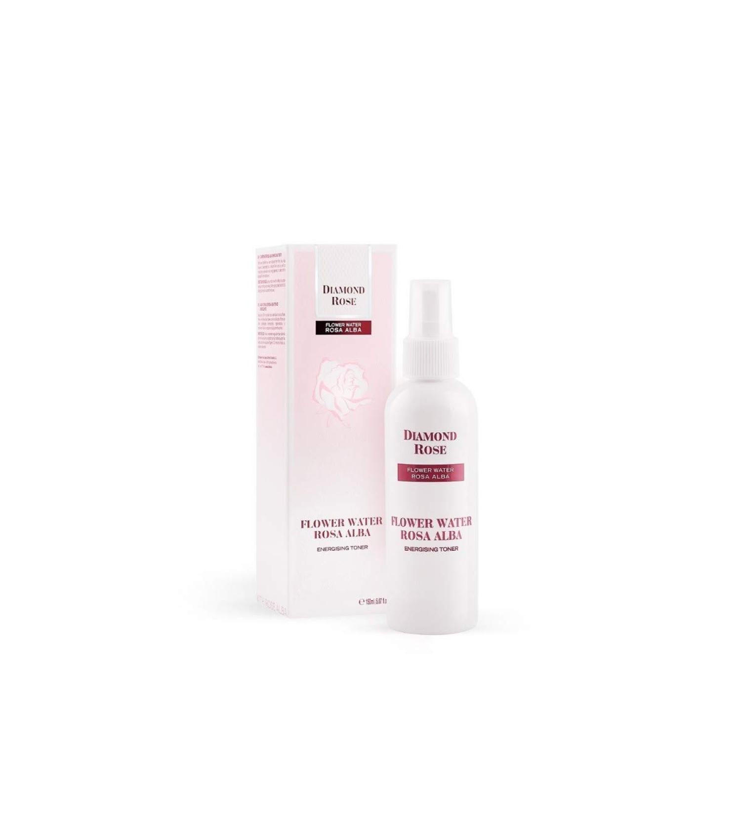 Flower Water Rose Alba - Rose water made of white Rose - Energising Toner with spray - Gentle Floral Scent of Roses - 150 ml