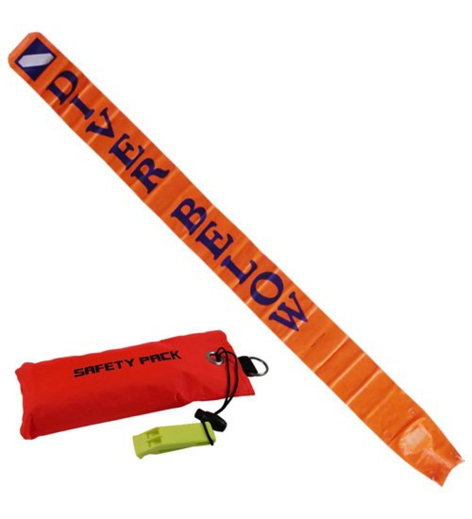 Scuba Choice 6' Surface Marker with Pouch and Whistle - Essential Dive Safety Gear - Buy Online on GoSupps.com