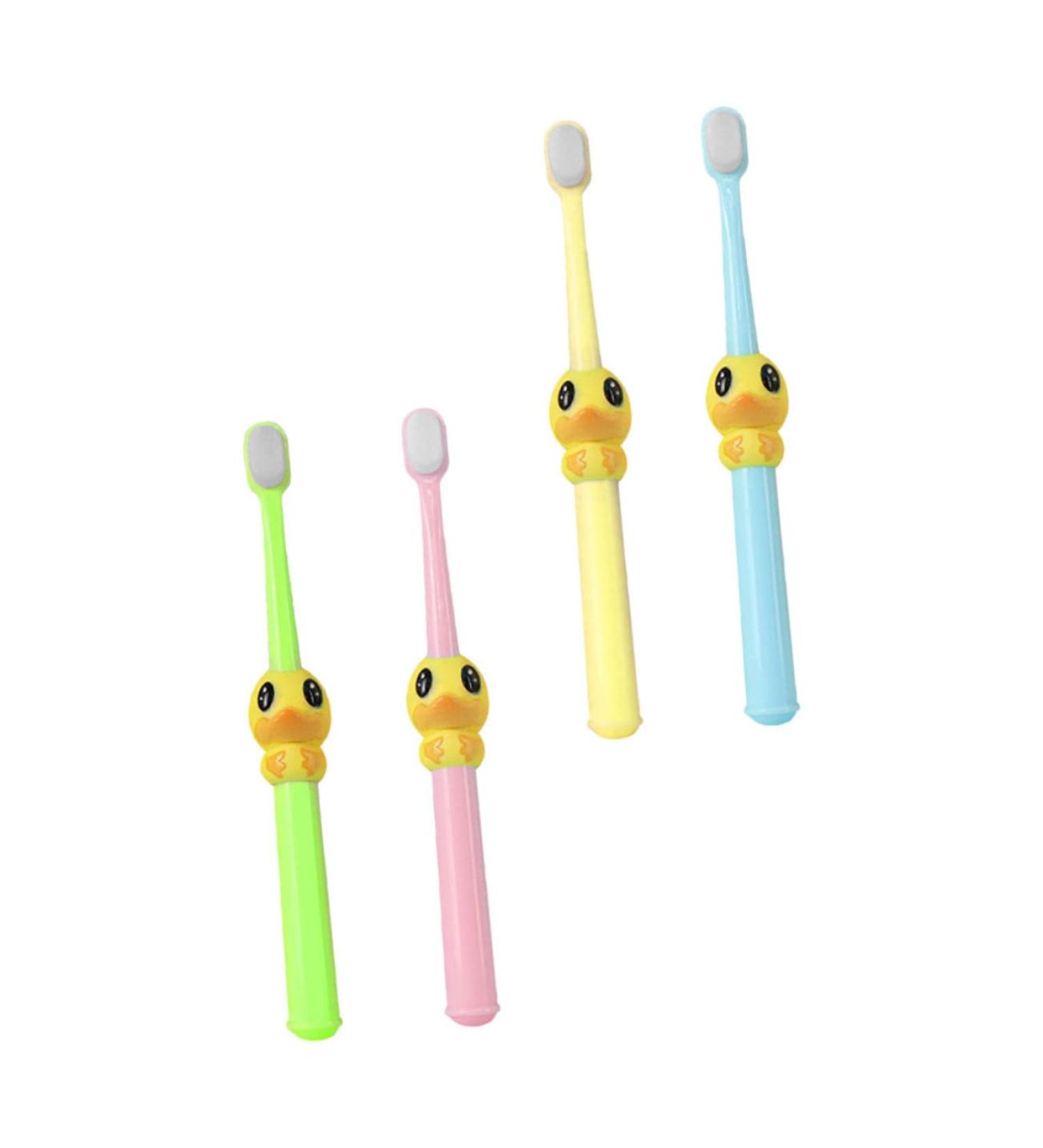 Beaupretty 4-Piece Cartoon Baby Toothbrush Set | Soft Bristles for Kids & Toddlers | Manual Travel Toothbrush for Sensitive Teeth - Buy Online on GoSupps.com