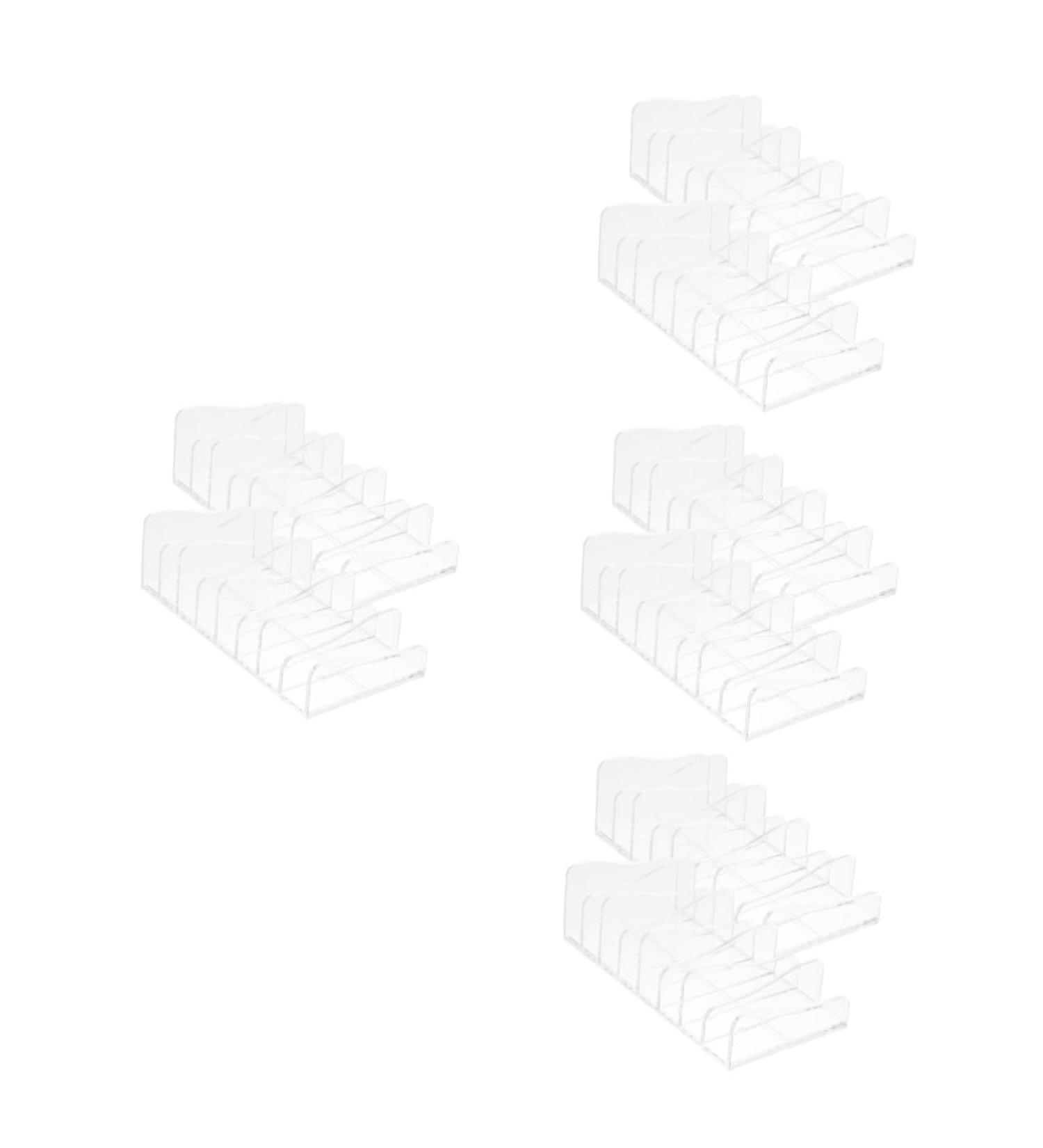 Ciieeo 8 Pcs Makeup Storage Rack Clear Purse Makeup Pallets Divided Palette Organizer Palettes Holder Blush 17.2X8.5X5.3CMx4pcs Transparentx4pcs - Buy Online on GoSupps.com