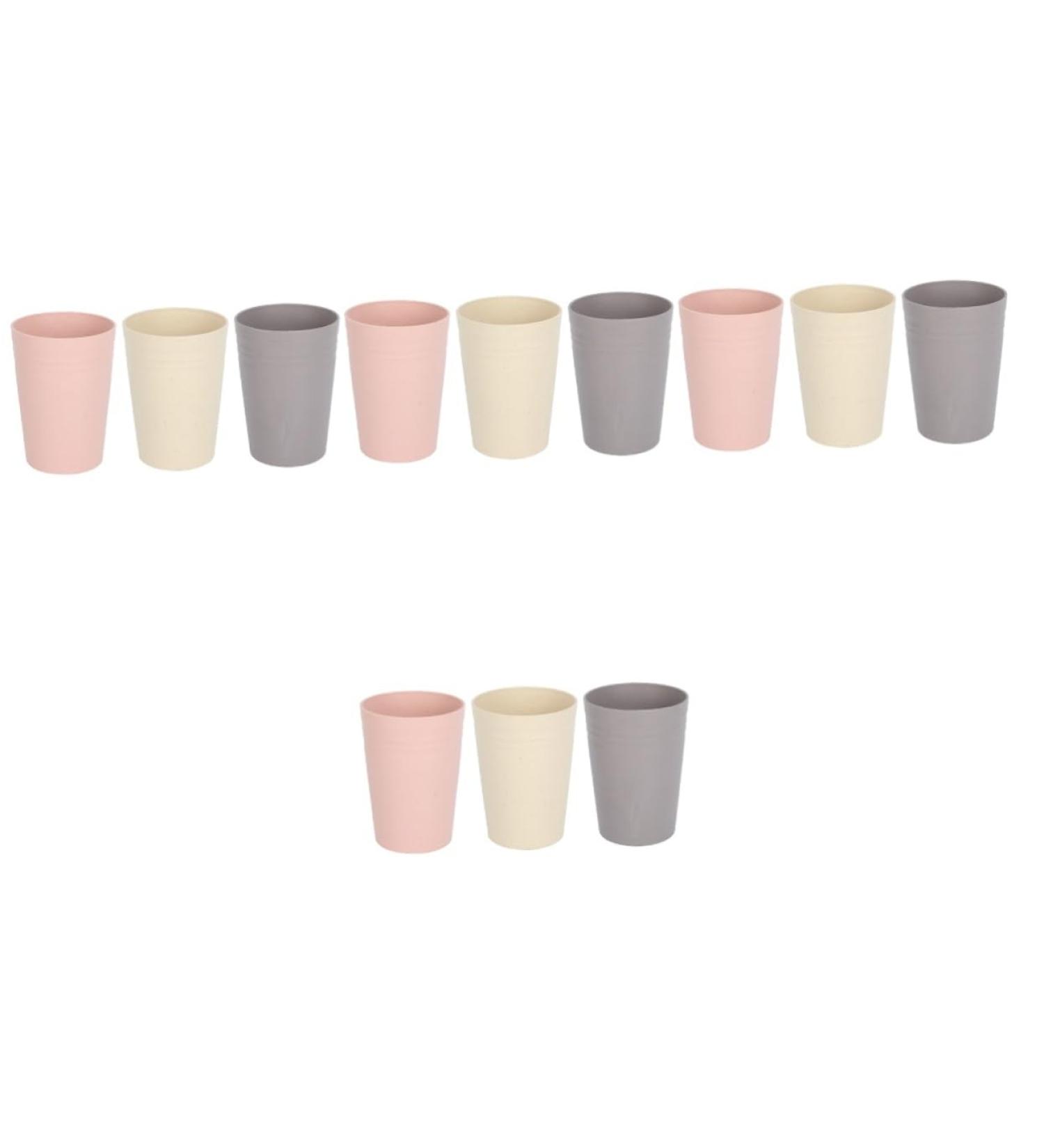 FRCOLOR 12 pcs Reusable Plastic Toothbrush Holder Cups Eco-Friendly Wheat Straw Organizer for Students & Picnics - Buy Online on GoSupps.com