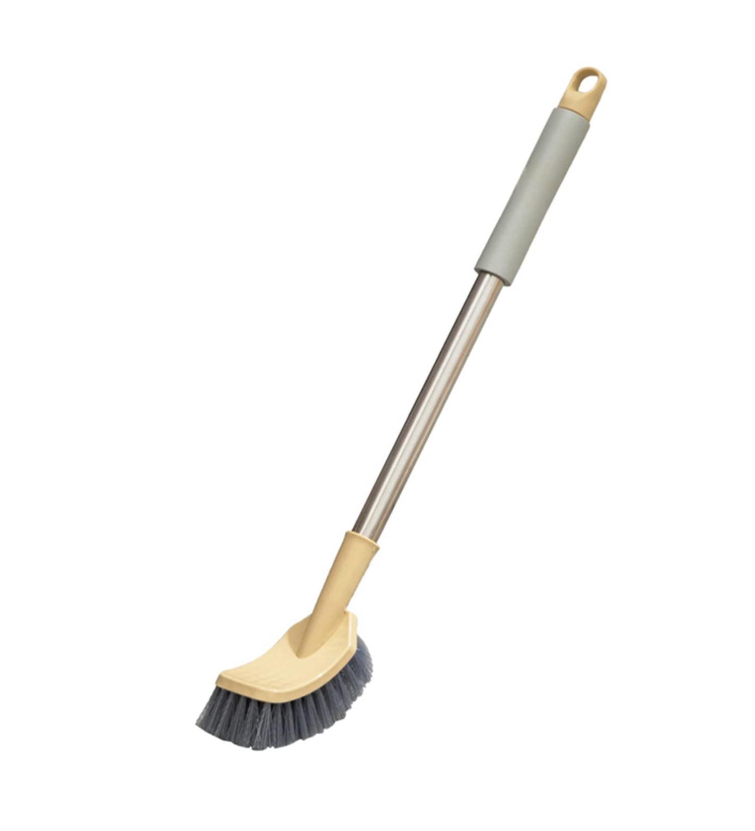 Bathroom Toilet Bowl Brush with Plastic Long Antislip Handle Curved Angled Cleaner Wall Hanging Scrubber Deep Cleaning Tool Household Gadget Deep Cleaning Brush Set Yellow - Buy Online on GoSupps.com