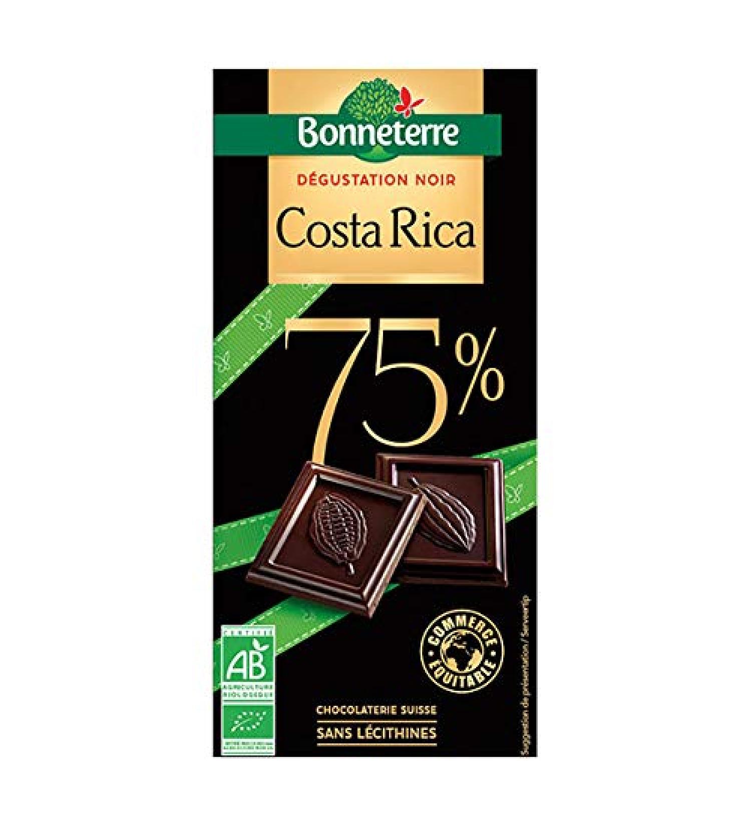 Bonneterre - Chocolate Bar Dark Origin Costa Rica 75% 70G - Sold per unit - Buy Online on GoSupps.com
