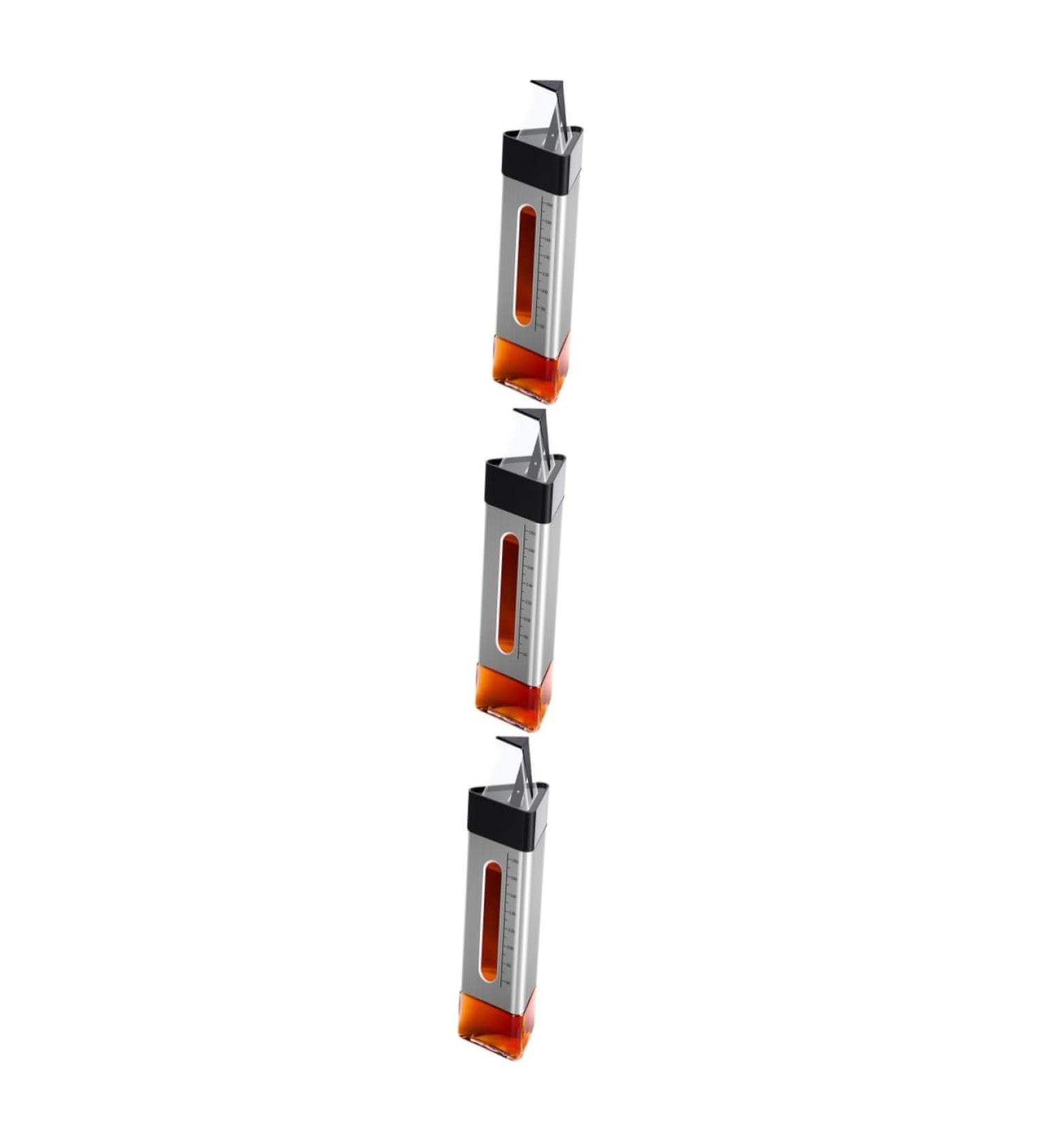 Zerodeko 3pcs Sauce Container Soy Sauce Bottle Kitchenware 24.5x6x6cmx3pcs Blackx3pcs - Buy Online on GoSupps.com