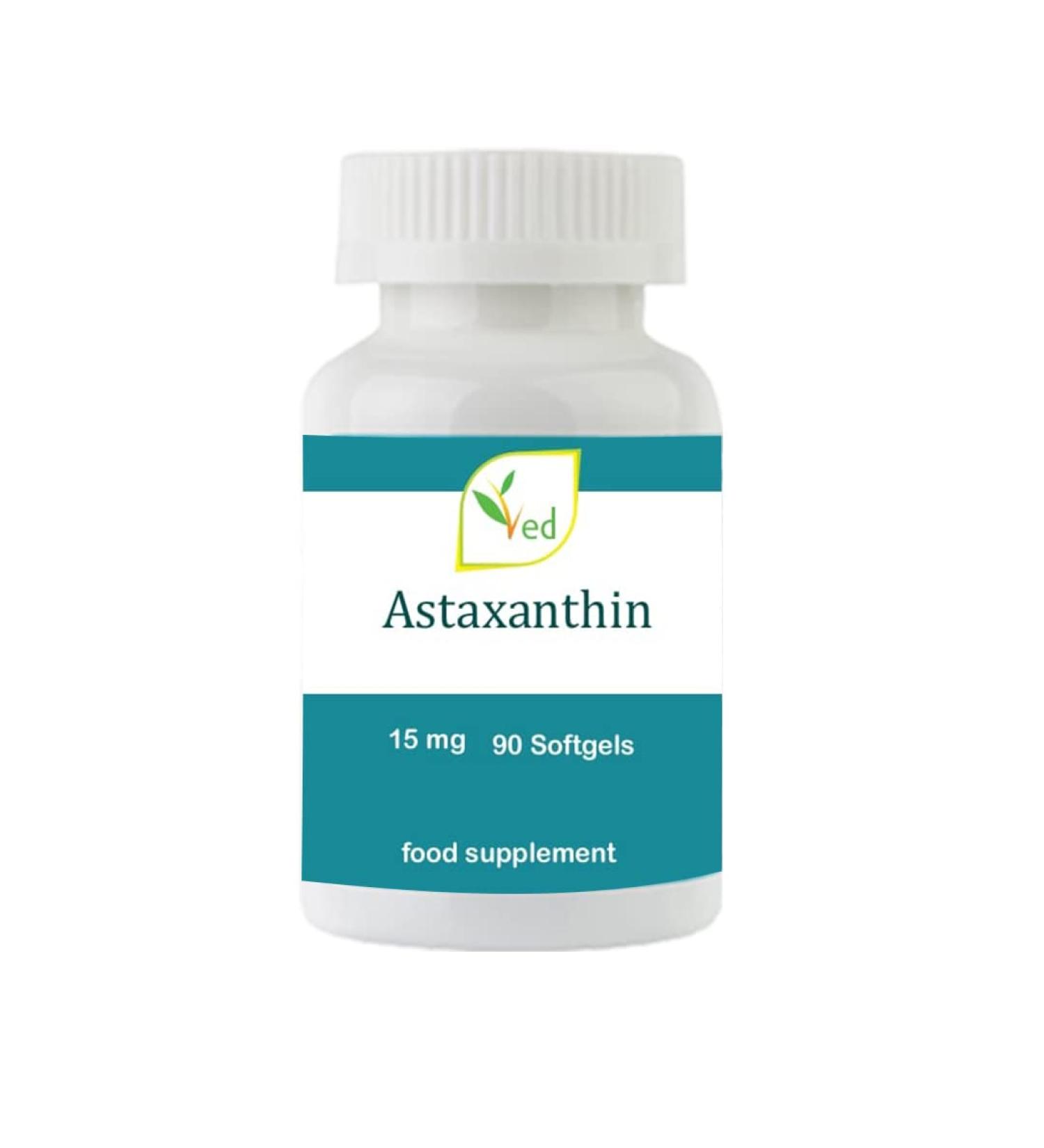 Ved Astaxanthin Capsules 15mg 90ct | Immune System and Joint Support | Antioxidant for Free Radical Elimination - Buy Online on GoSupps.com