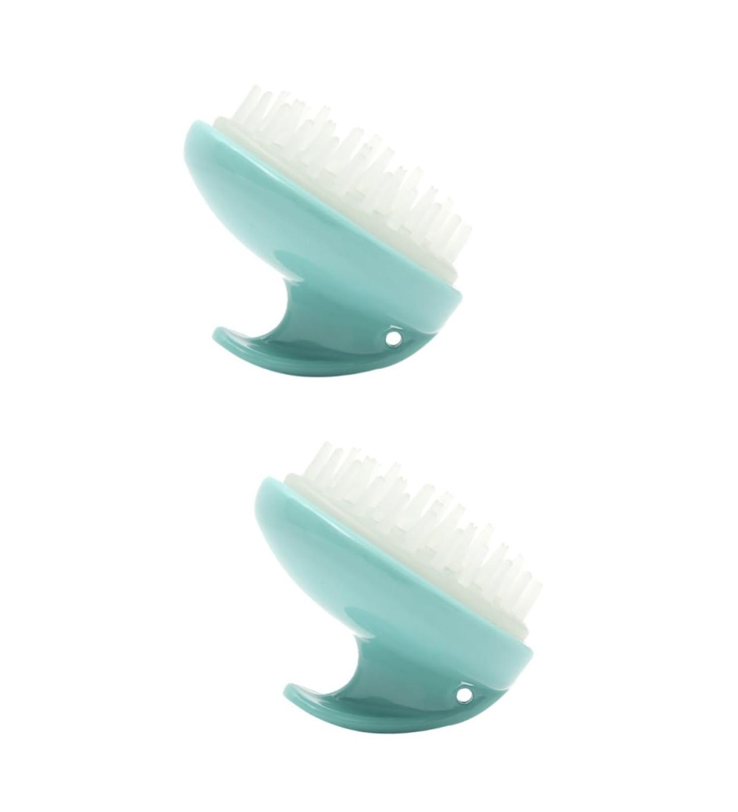 Healvian Silicone Hair Massage Brush - Set of 2 - Scalp Shampoo Brush for Dandruff Relief & Hair Washing - Buy Online on GoSupps.com