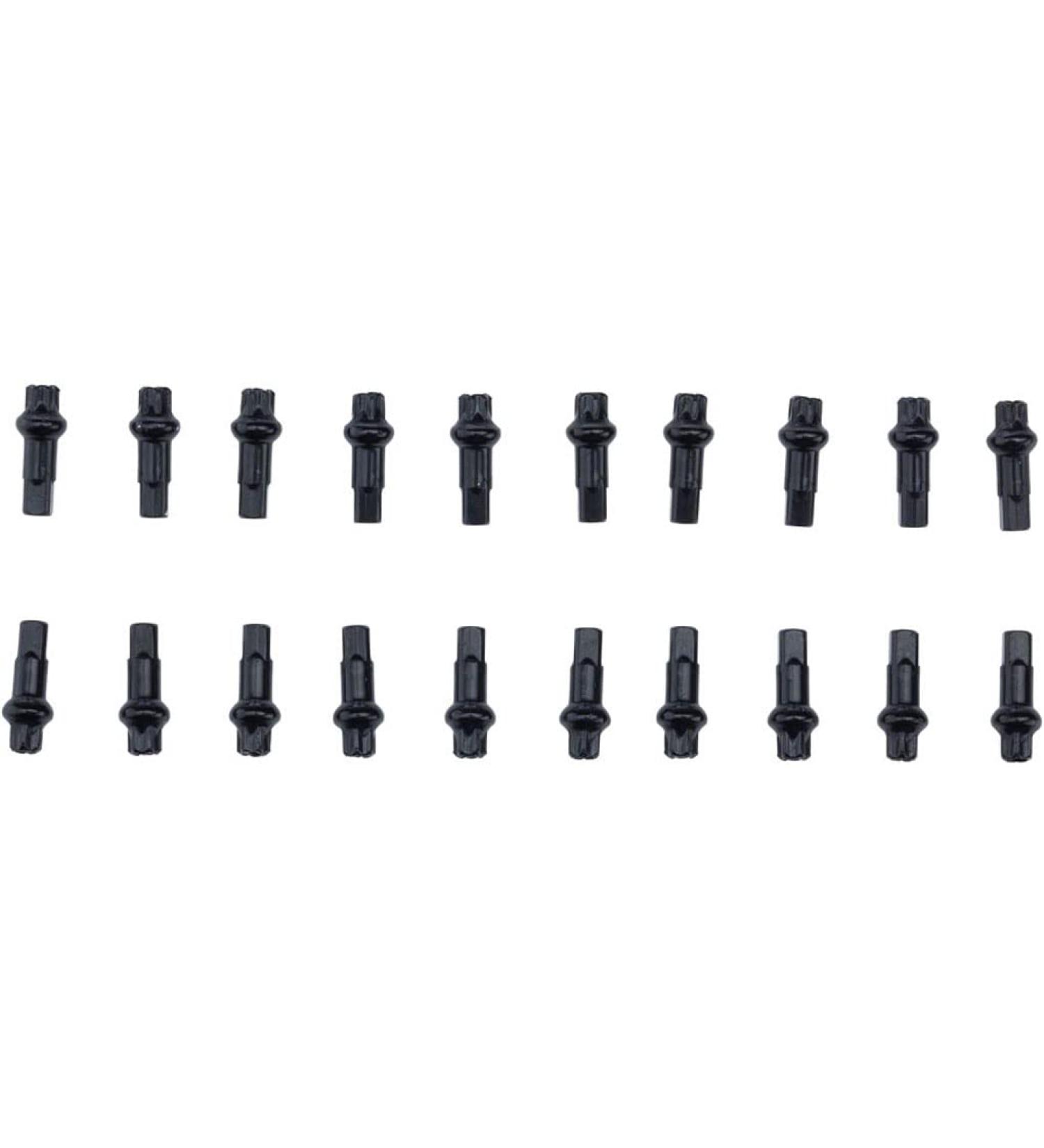DT Swiss Squorx Pro Head Aluminum Nipples: 1.8 x 15mm, Black, Box of 20