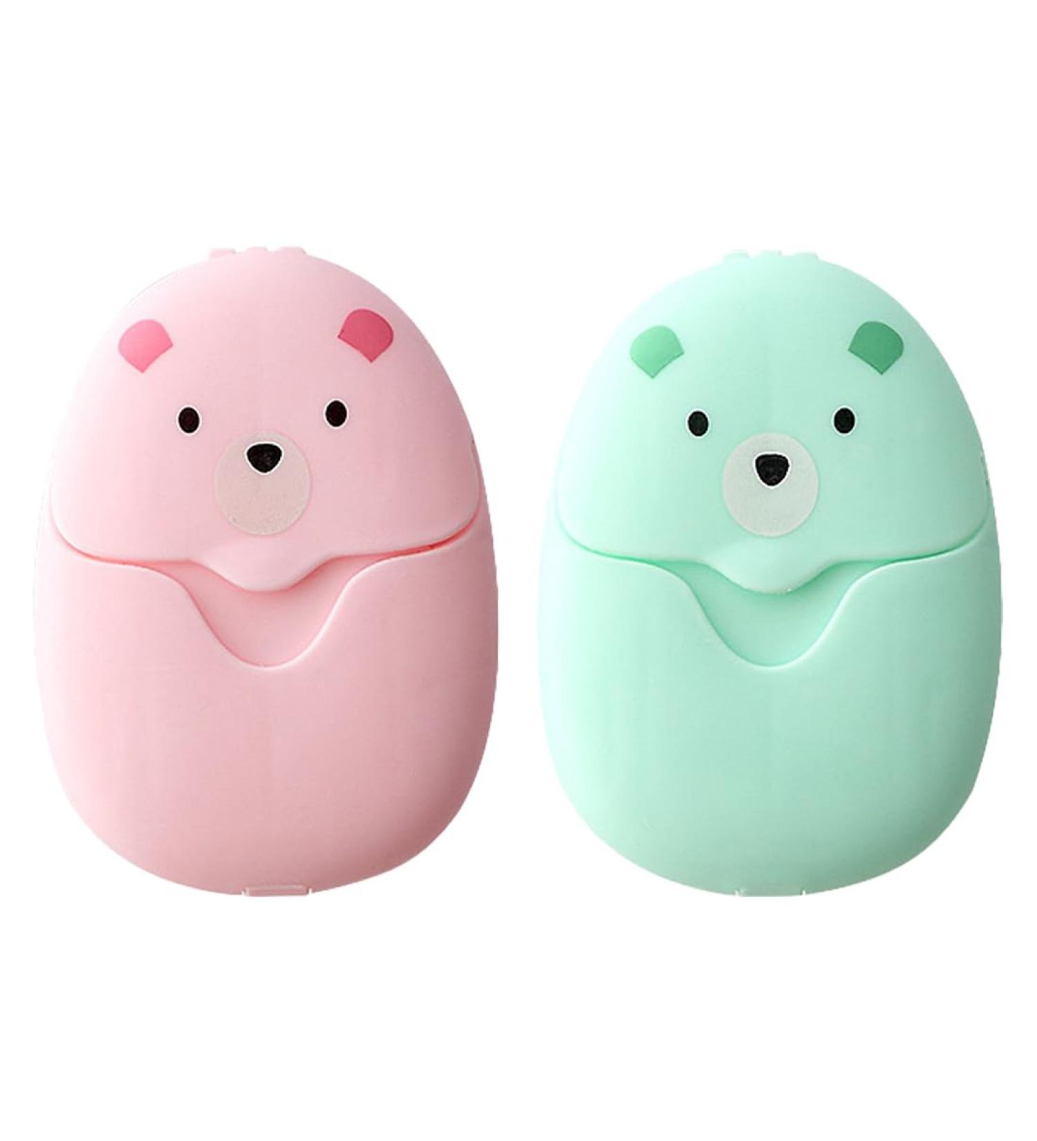 Buy Eodkse 2 Boxing Soap Paper - Portable & Hygienic Travel Soap in Printed Leaves - Ideal for Camping & Hiking - Mini Plastic Box in 2 Colors - Buy Online on GoSupps.com