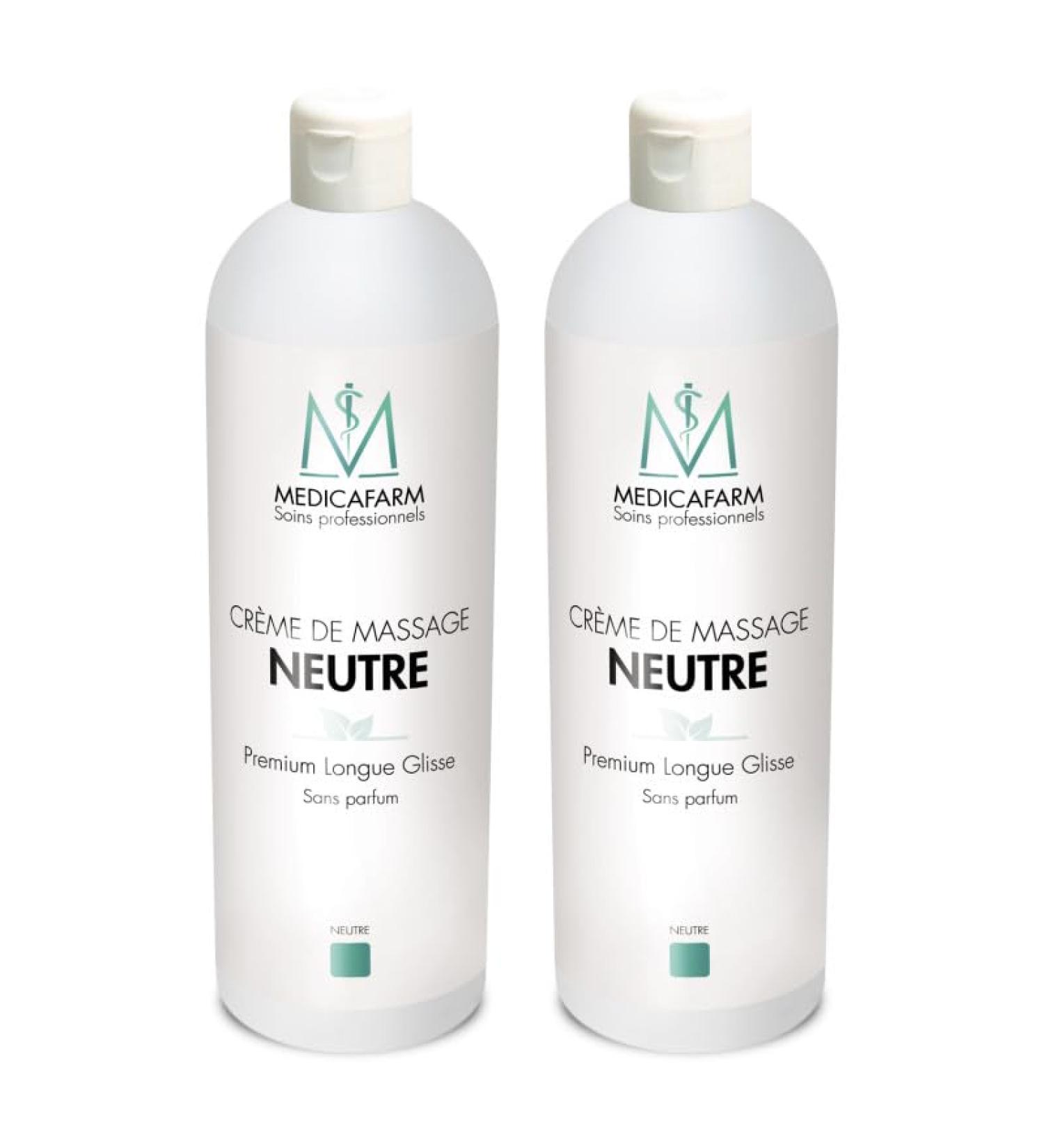2 x Neutral Premium Long Glide Massage Cream - 1L - Buy Online on GoSupps.com