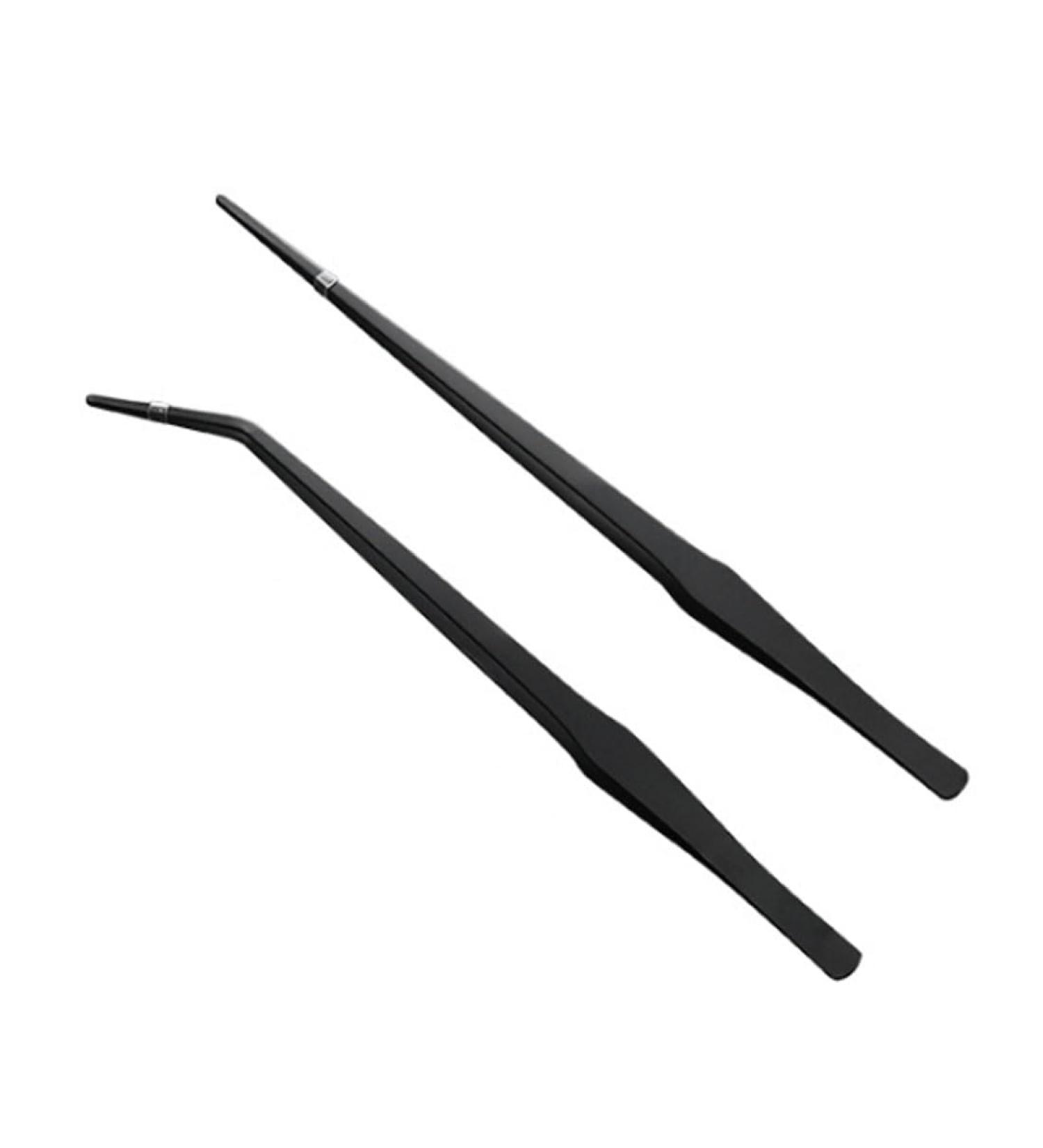 JOCXZI Pack of 2 Aquarium Feeding Tweezers Curved Stainless Steel Curved Tweezers with Anti-Carbon Coating to Prevent Rust Long Reptile Feed Tweezers for Plants Lizards Spiders Snakes (27 cm Black) - Buy Online on GoSupps.com