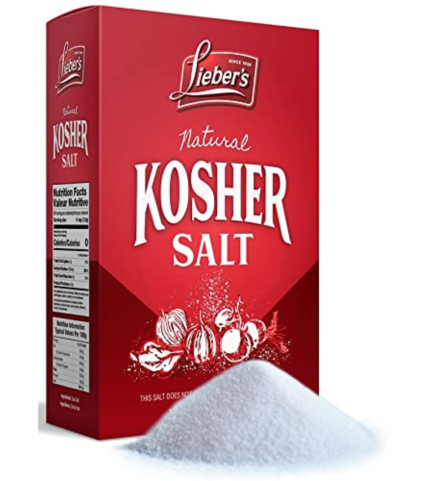 Liebers Premium Coarse Sea Salt - 3lbs Box | Certified Kosher, No Iodine, Natural, Extra-Large Pack - Buy Online on GoSupps.com