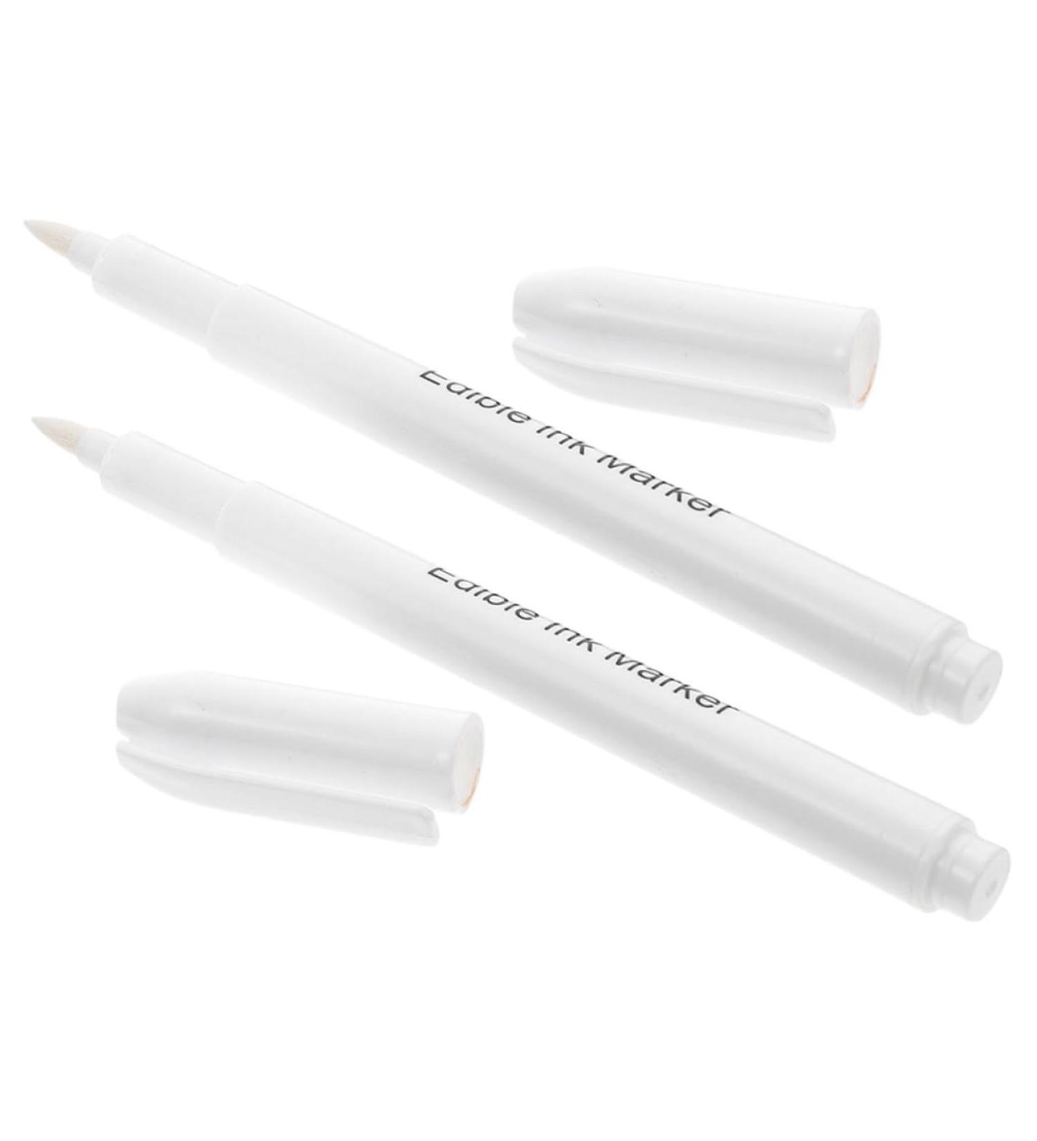 STOBAZA 2pcs Baking Pigment Pen Edible Pigment Pen Edible Markers for Cookie Cake Pens White Plastic - Buy Online on GoSupps.com