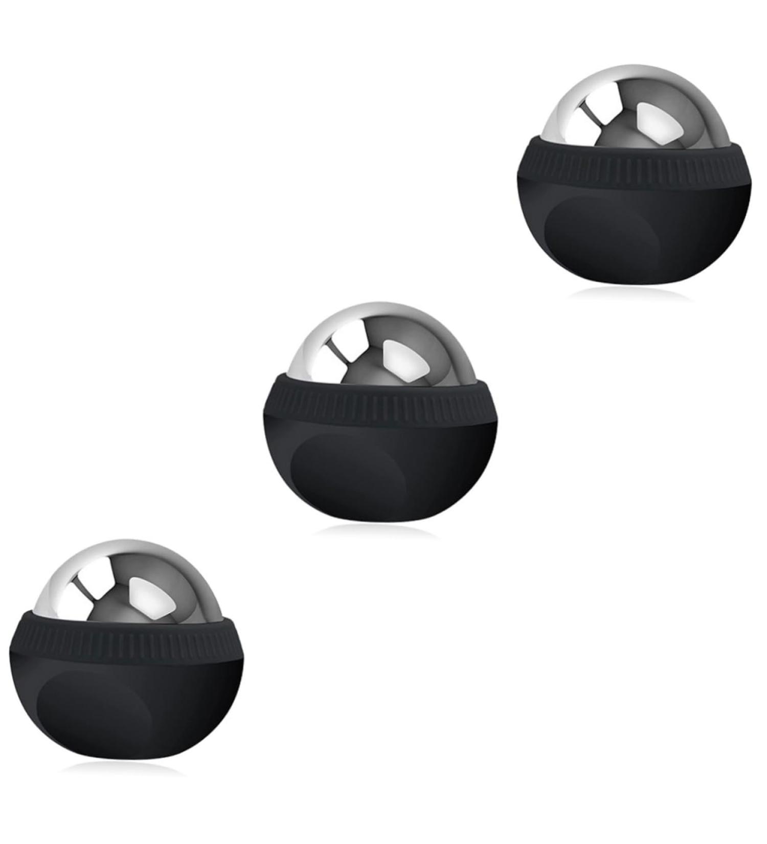Tovinanna 3-Piece Stainless Steel Massage Ball Set | Portable Manual Body Massager for Muscle Relief & Foot Fitness | Ideal Household Roller - Buy Online on GoSupps.com