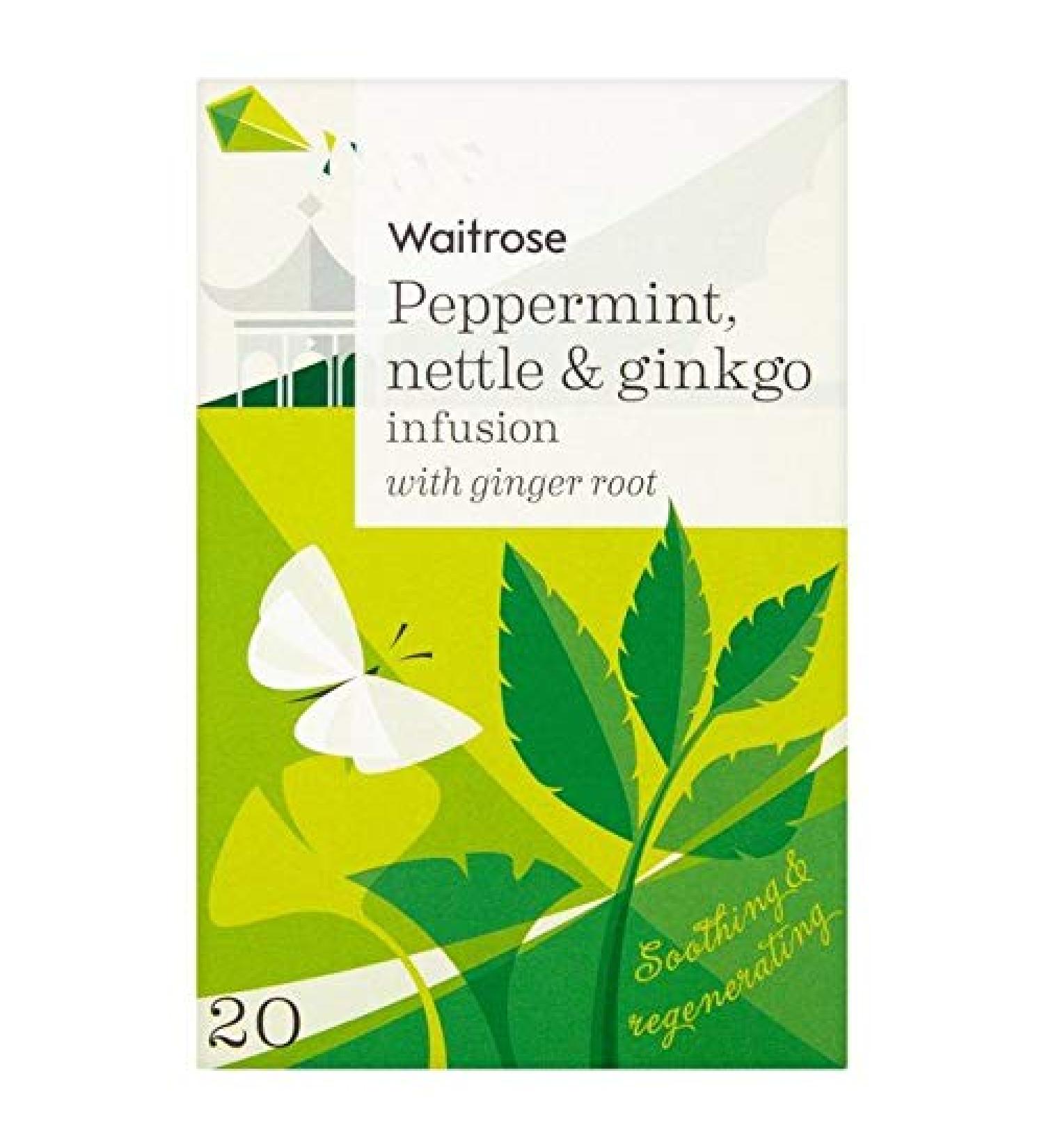 WAITROSE Waitrose Love Life Peppermint Nettle & Ginkgo Tea Bags 30g