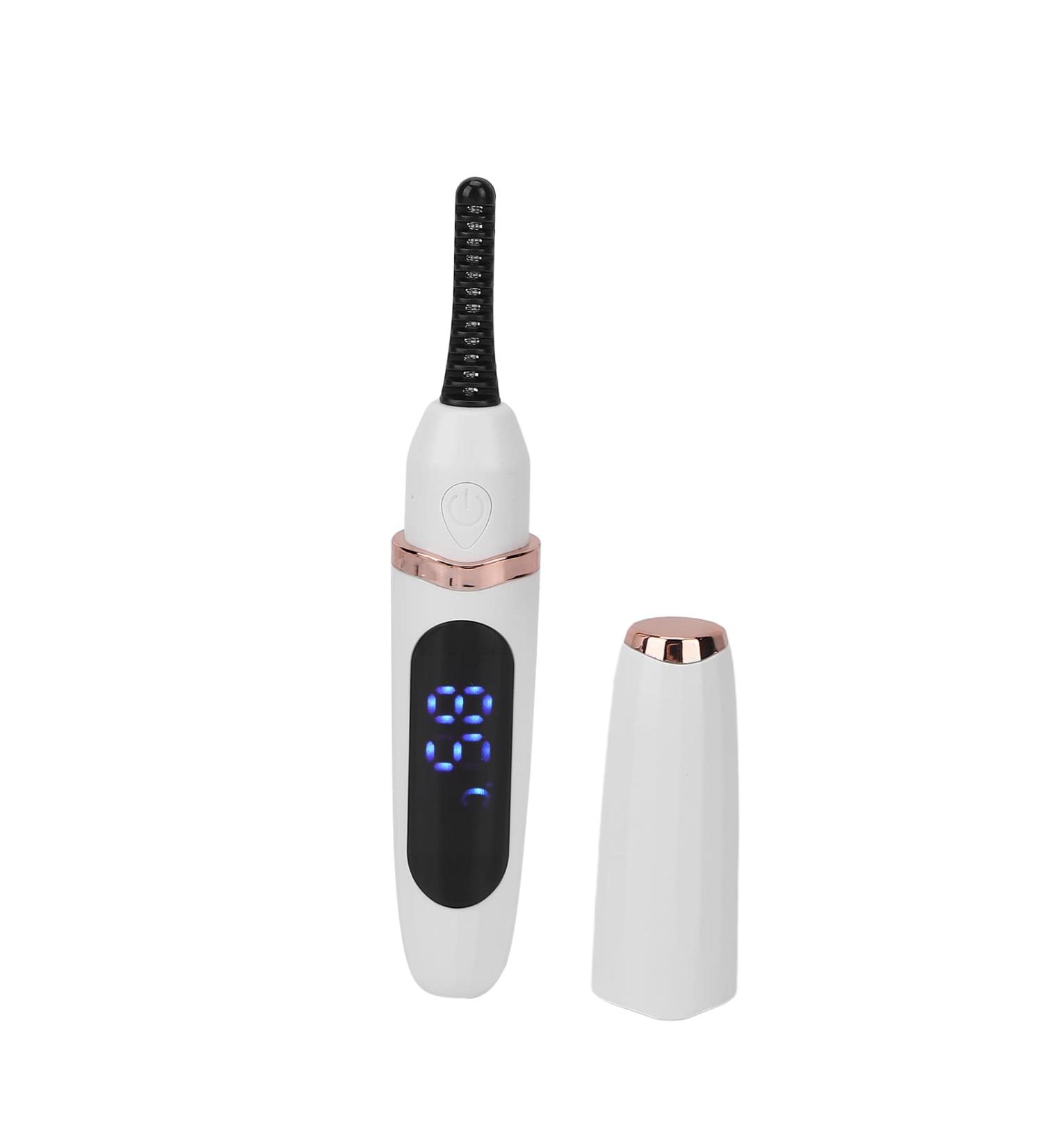 Electric Eyelash Curler Handheld USB Charging Intelligent Temperature Control Electric Heating Eyelash Curler 3 Temp Settings Makeup Tool for Women Quick Makeup (White) - Buy Online on GoSupps.com