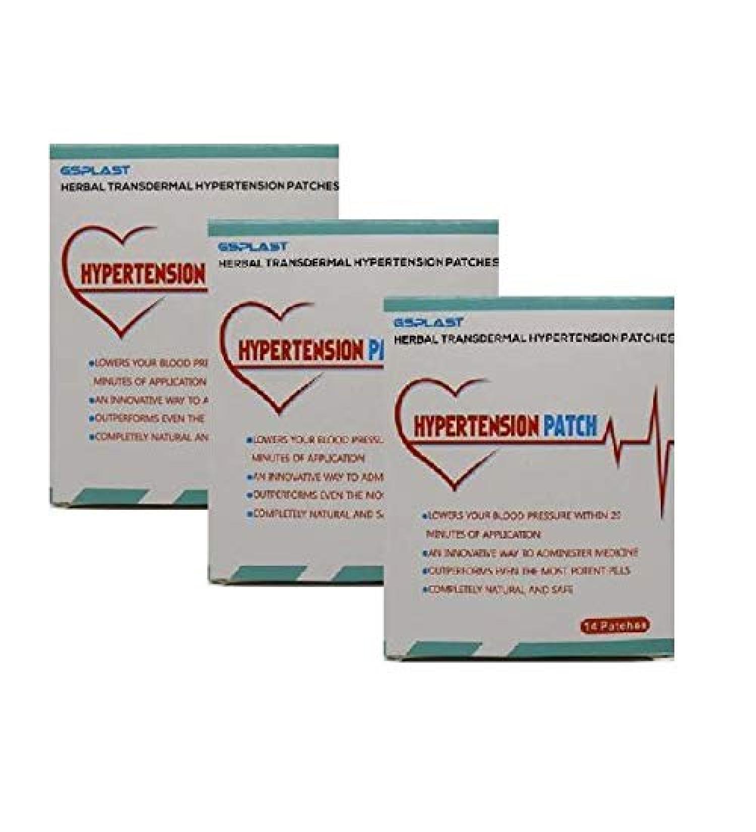 Herbal 100% Natural Lowering Blood Pressure Heat transdermal Patch for Hypertension (3 Boxes) 42 Patches - Buy Online on GoSupps.com