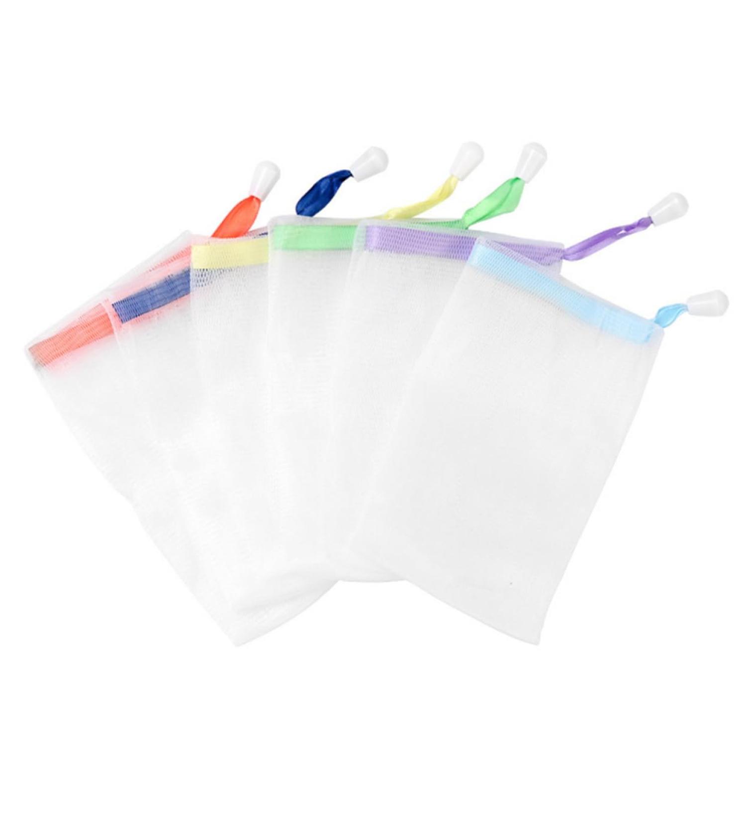 Angoily Soap Saver Mesh Bag for Shower - Adjustable Drawstring Assorted Colors Perfect for Homemade & Cleansing Soaps - Buy Online on GoSupps.com