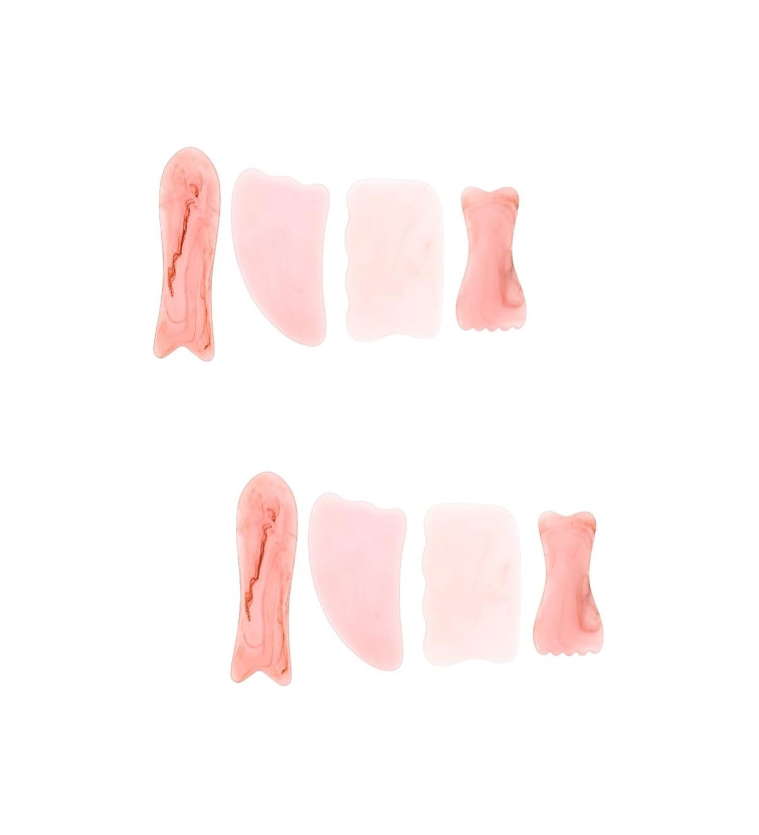 Magiclulu 8-Piece Gua Sha Massage Tool Set - Pink Acupuncture & Scraping Therapy Board for Glowing Skin - Buy Online on GoSupps.com