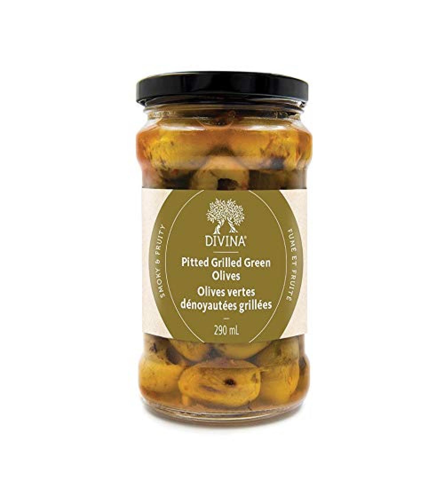 Divina Grilled Green Olives Pitted - 290 ml - Buy Online on GoSupps.com