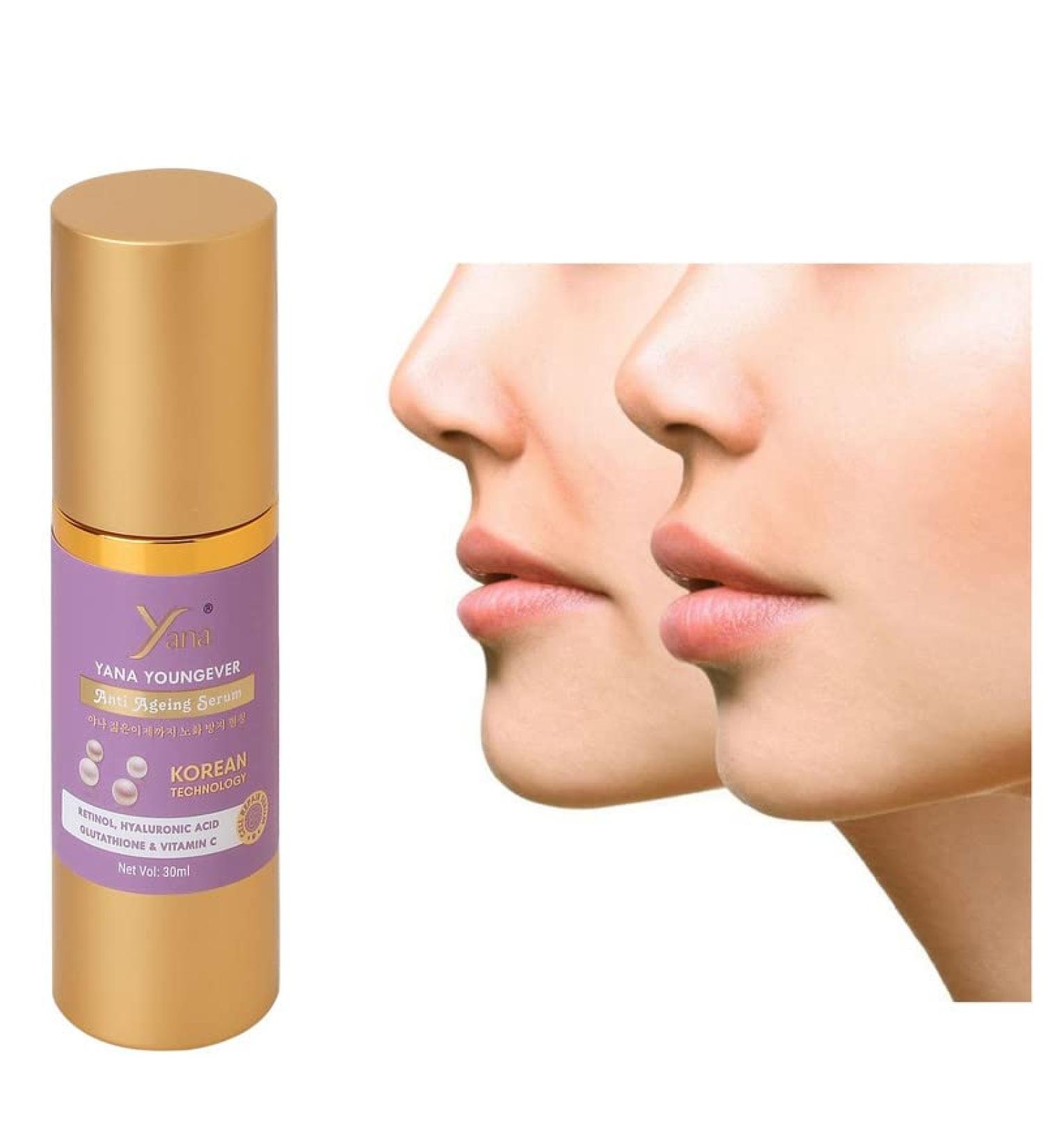  Yana Yana Vitamin C Serum For Face With Hyaluronic Acid Retinol & Boost Skin Collagen Brighten Hydrate & Plump Skin Anti Aging & Wrinkle Facial Serum By Korean Technology - Buy Online on GoSupps.com