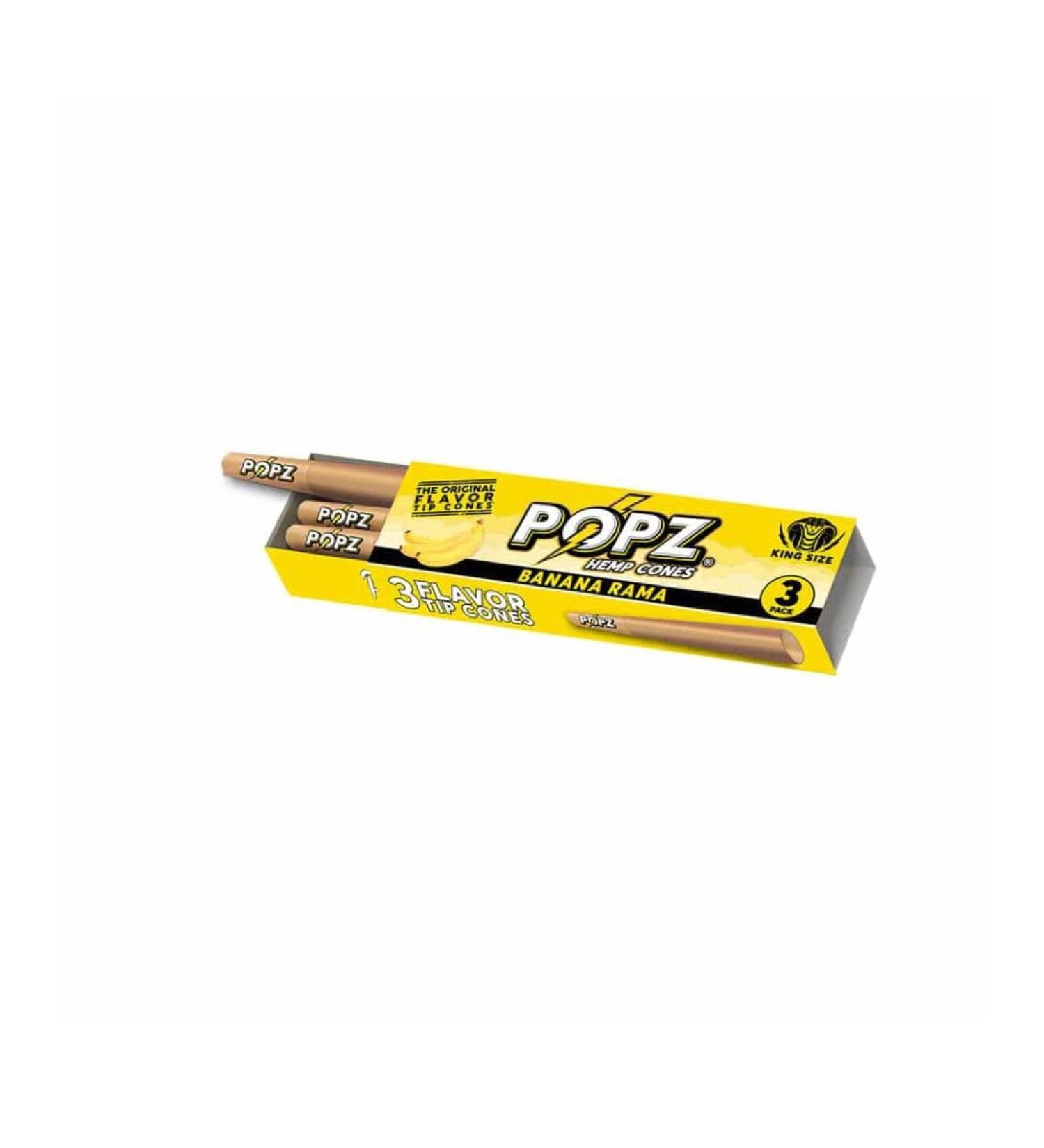 POPZ Cones Banana Rama - 3 Cones Per Pack