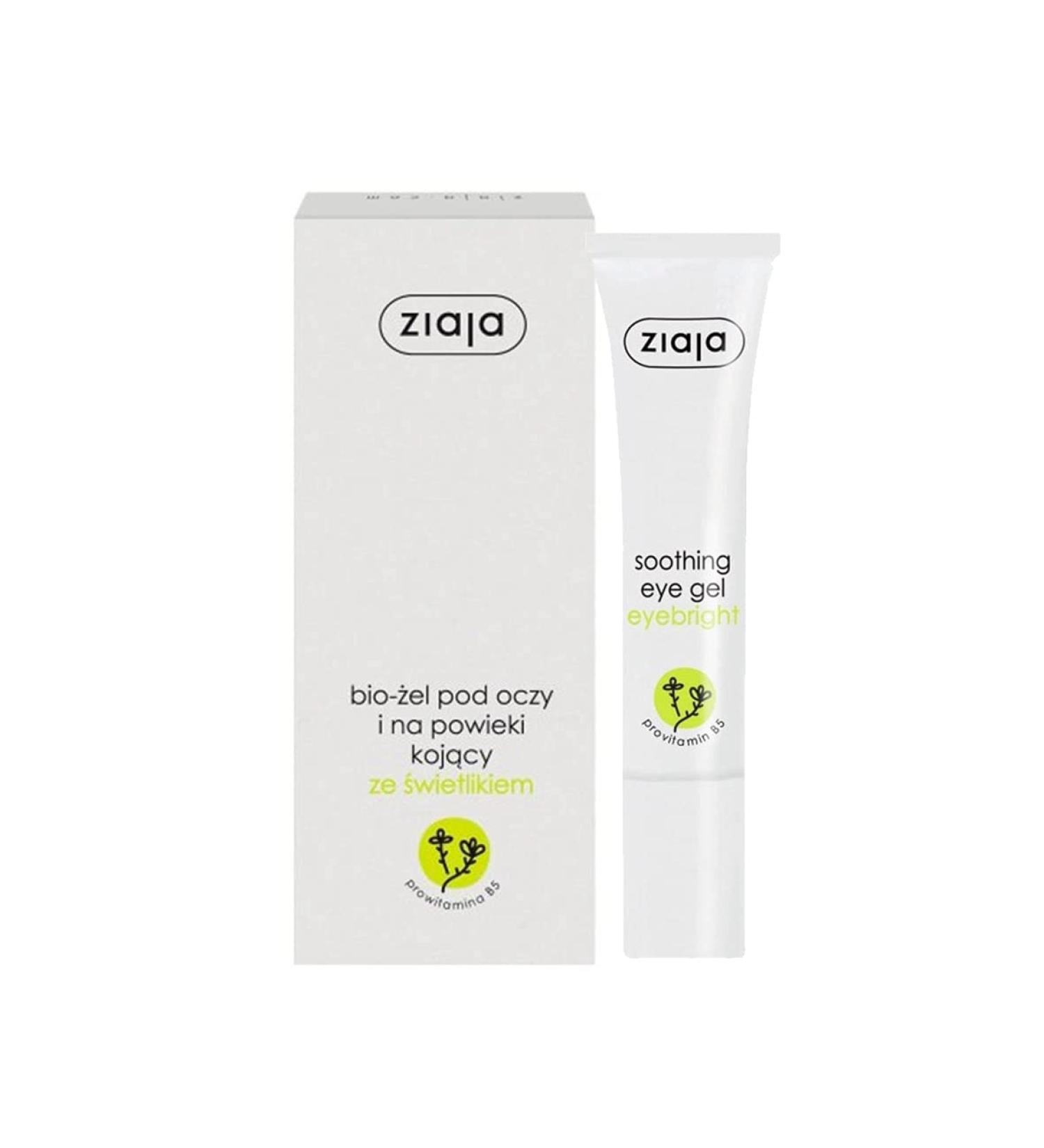 Soothing organic eye gel with eyebright. Contains provitamin B5 15ml by Ziaja