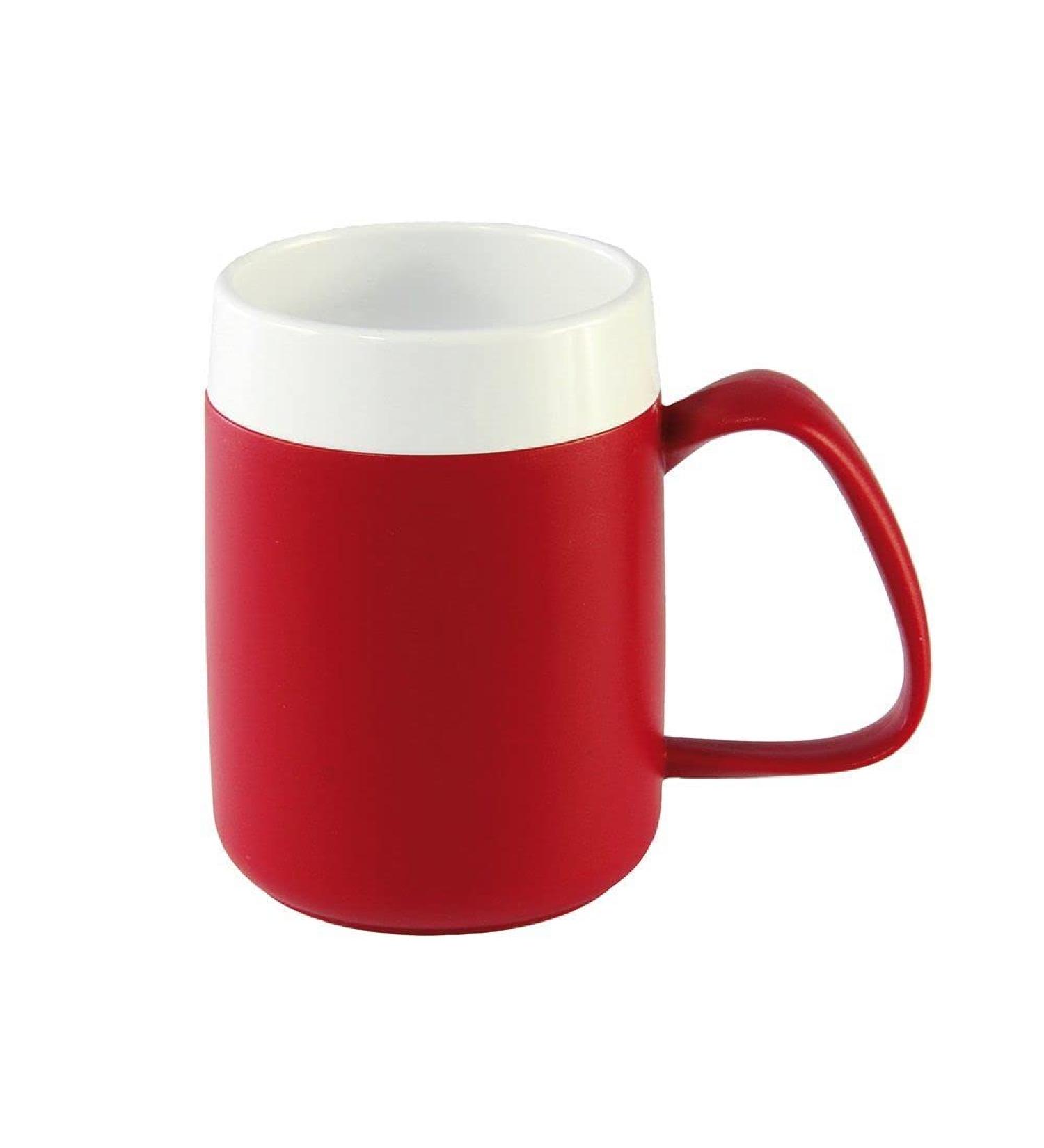 NRS Healthcare Red/White Thermo Insulated Mug with Extra Large Handle