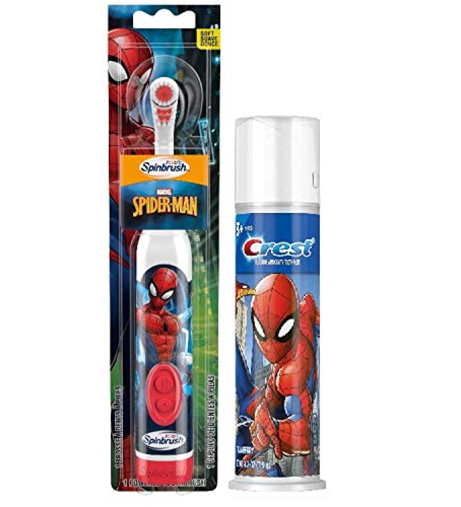 Spider-Man Electric Toothbrush and Fluoride Toothpaste Set for Kids - Buy Online on GoSupps.com