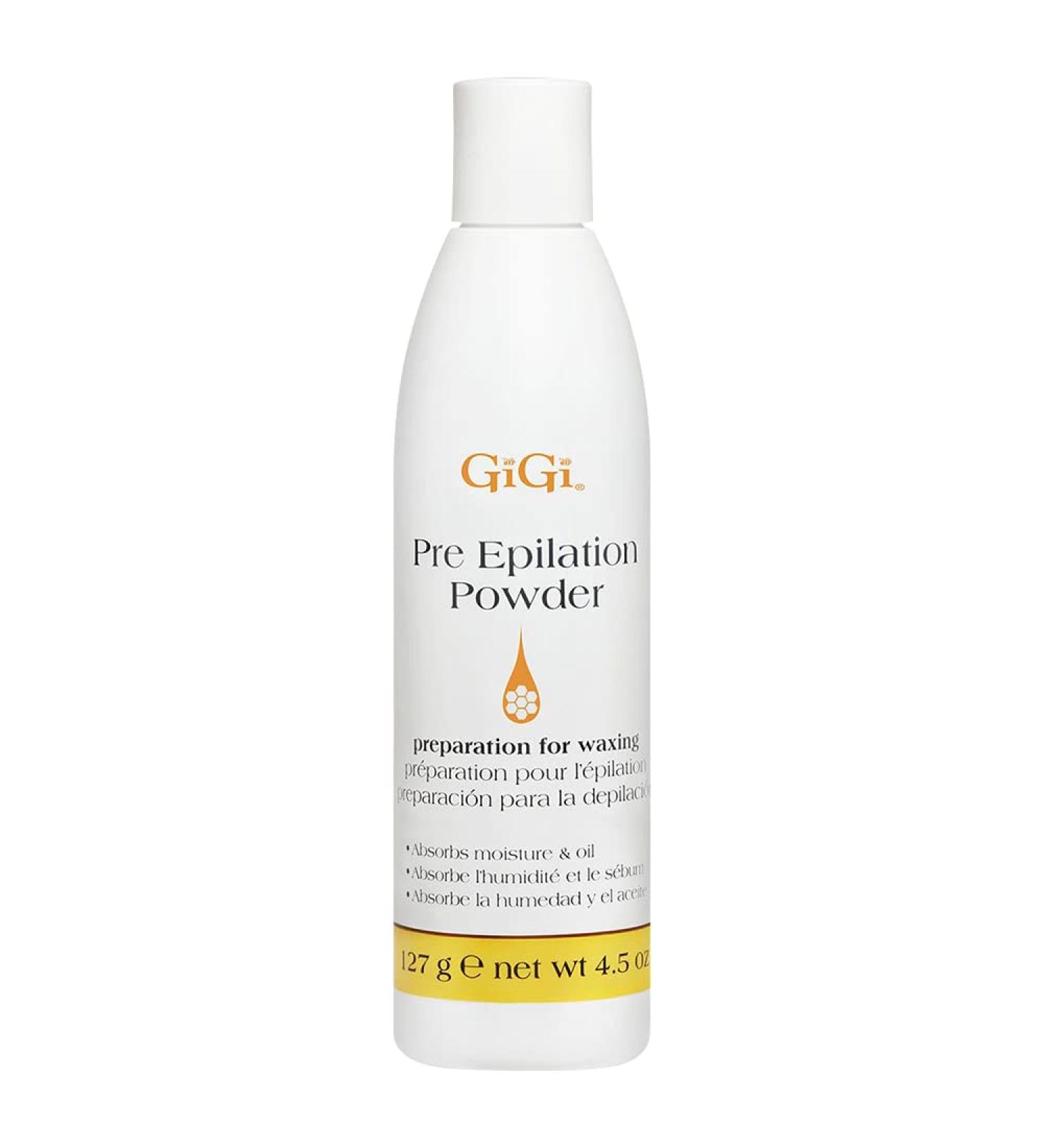 Gigi Pre Epilation Dusting Powder 4.5oz - Prepare Skin for Waxing | Excess Oil Absorption | Gentle Formula - Buy Online on GoSupps.com
