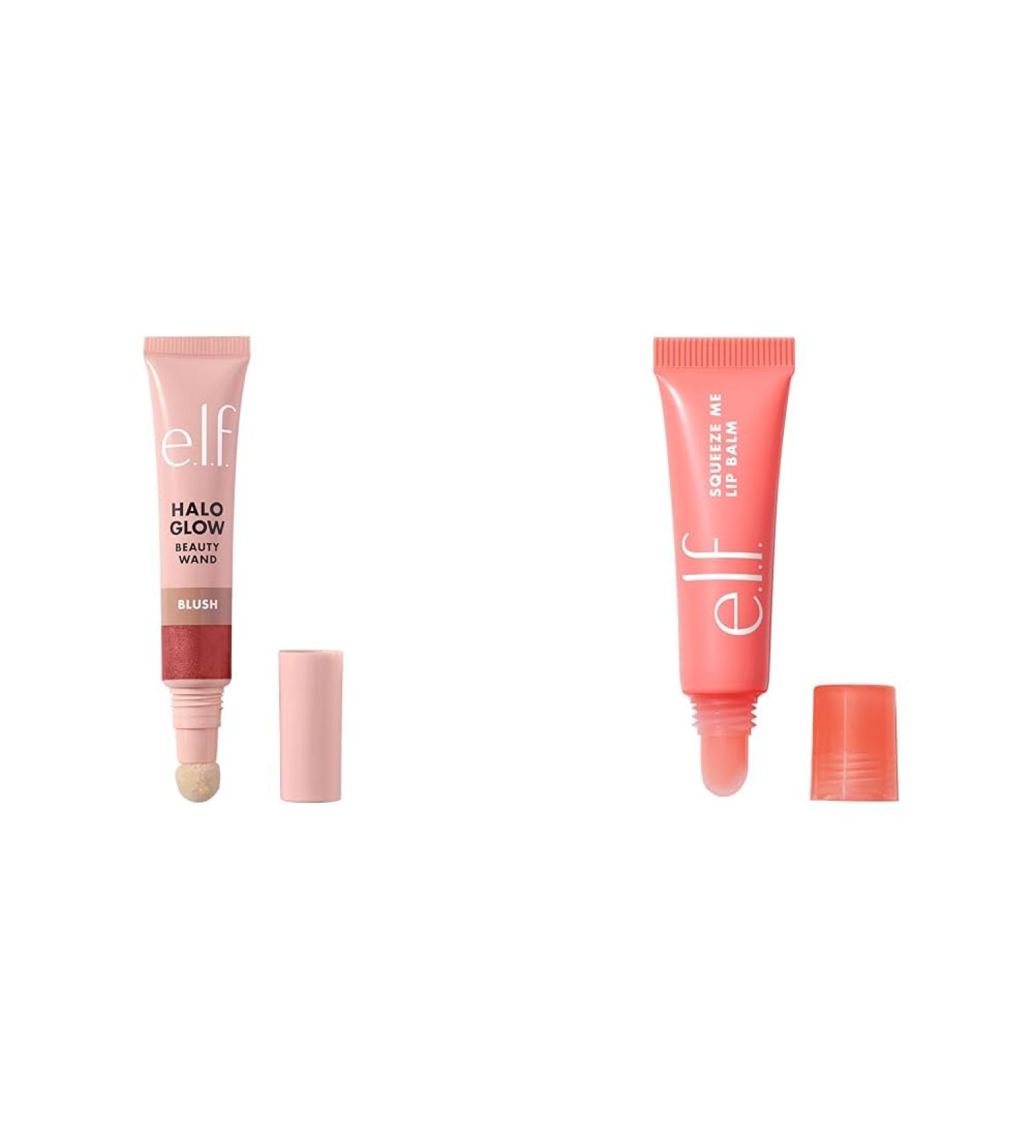 e.l.f. Halo Glow Blush Beauty Wand Liquid Blush Wand For Radiant & Squeeze Me Lip Balm Moisturizing Lip Balm For A Sheer Tint Of Colour Ros You Slay Compact + Lip Balm - Buy Online on GoSupps.com