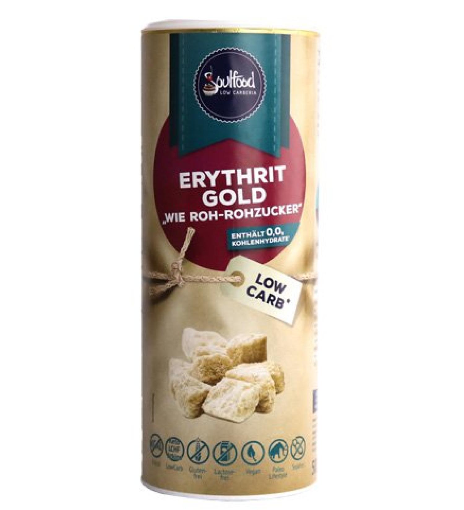 Erythritol Gold 500g - Soulfood LowCarberia | Natural Sugar Substitute for Healthy Low-Carb Diets | International Shipping Available - Buy Online on GoSupps.com