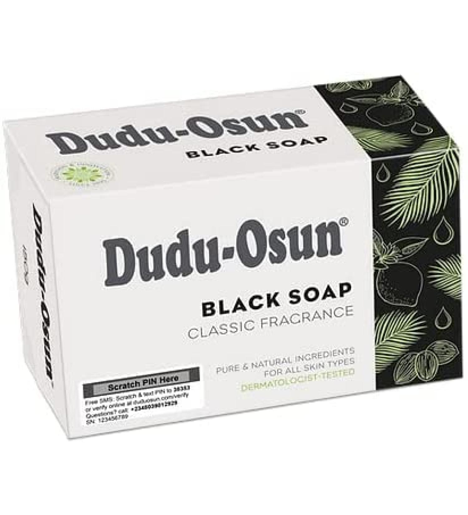 Dudu-osun 1x150g ORGANIC, hygienically sealed and individually wrapped - CLASSIC black soap | African black soap | Soap