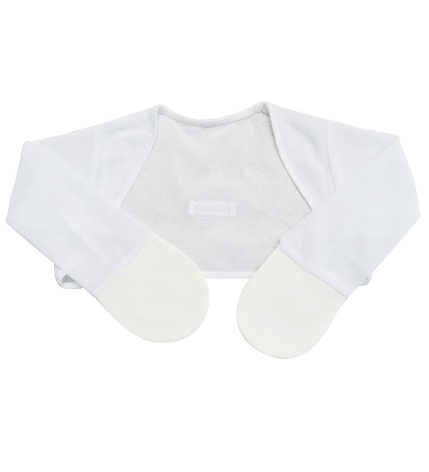 Edenswear Zinc-Infused Summer Mesh Mitten Sleeves for Kids with Eczema - Wet Wrap Therapy | 12 Months | White - Buy Online on GoSupps.com